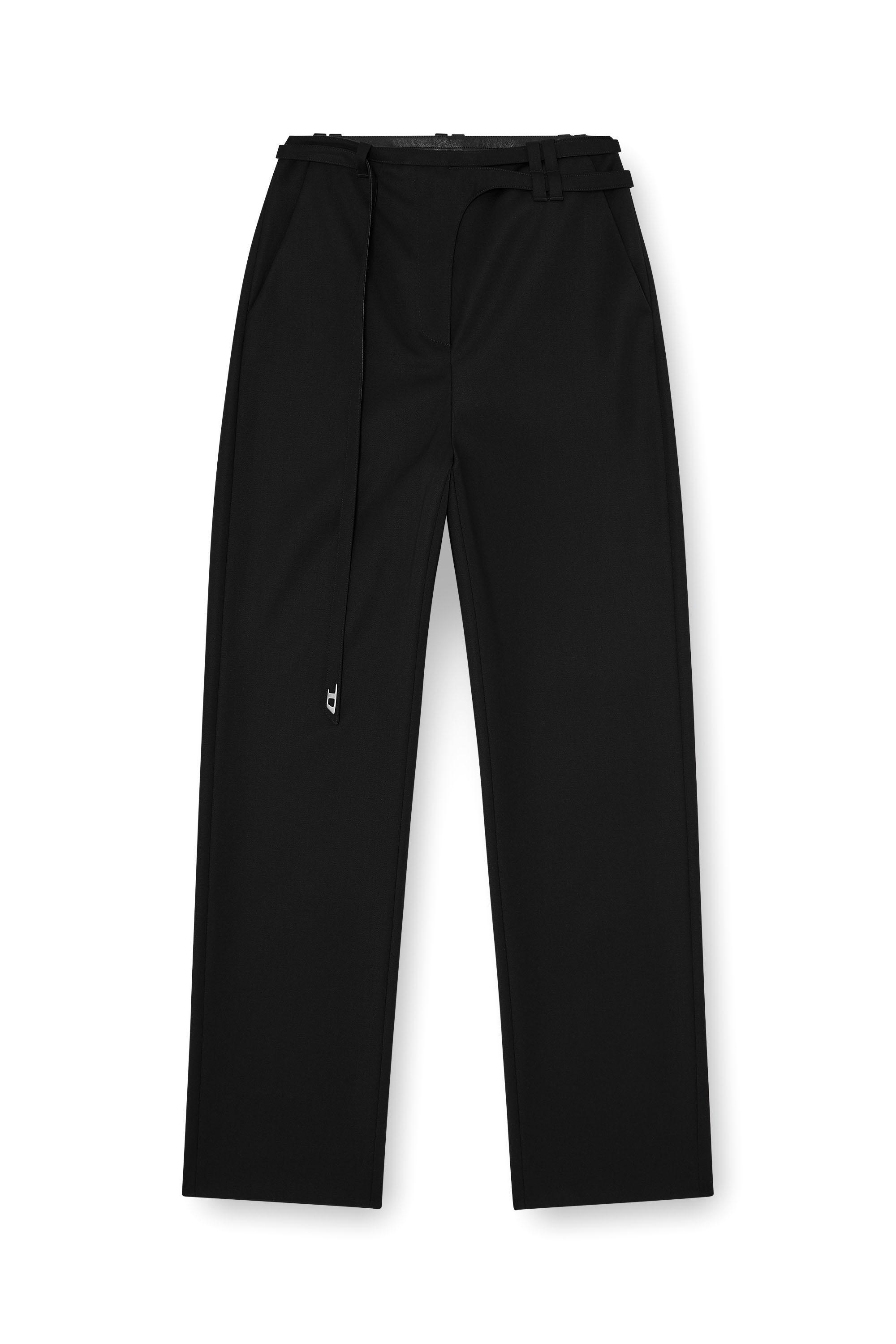 Diesel - P-IXIE-1, Pantaloni sartoriali con cintura biker Donna in Nero - 3