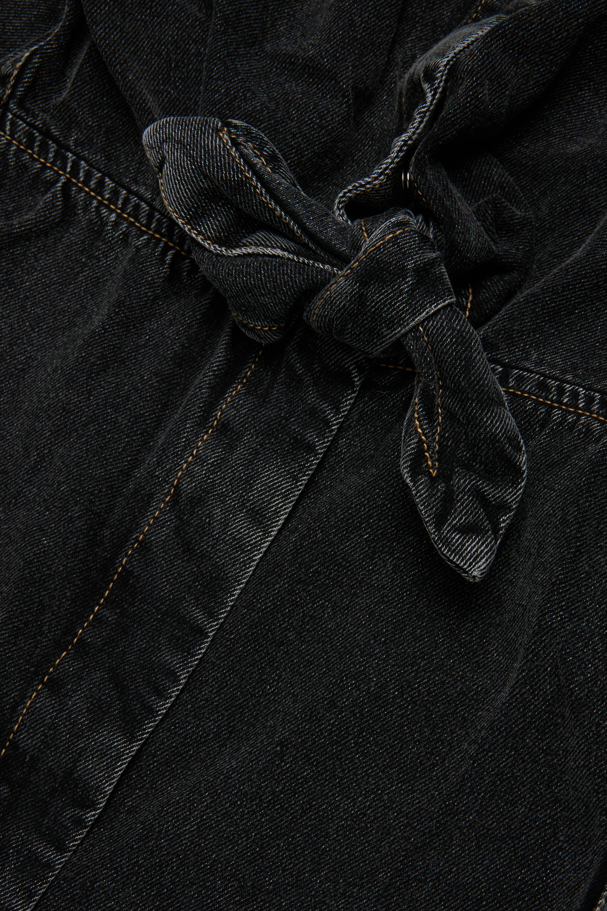 Diesel - DESUSY, Abito camicia in denim con cintura annodabile in vita Donna in Nero - 4