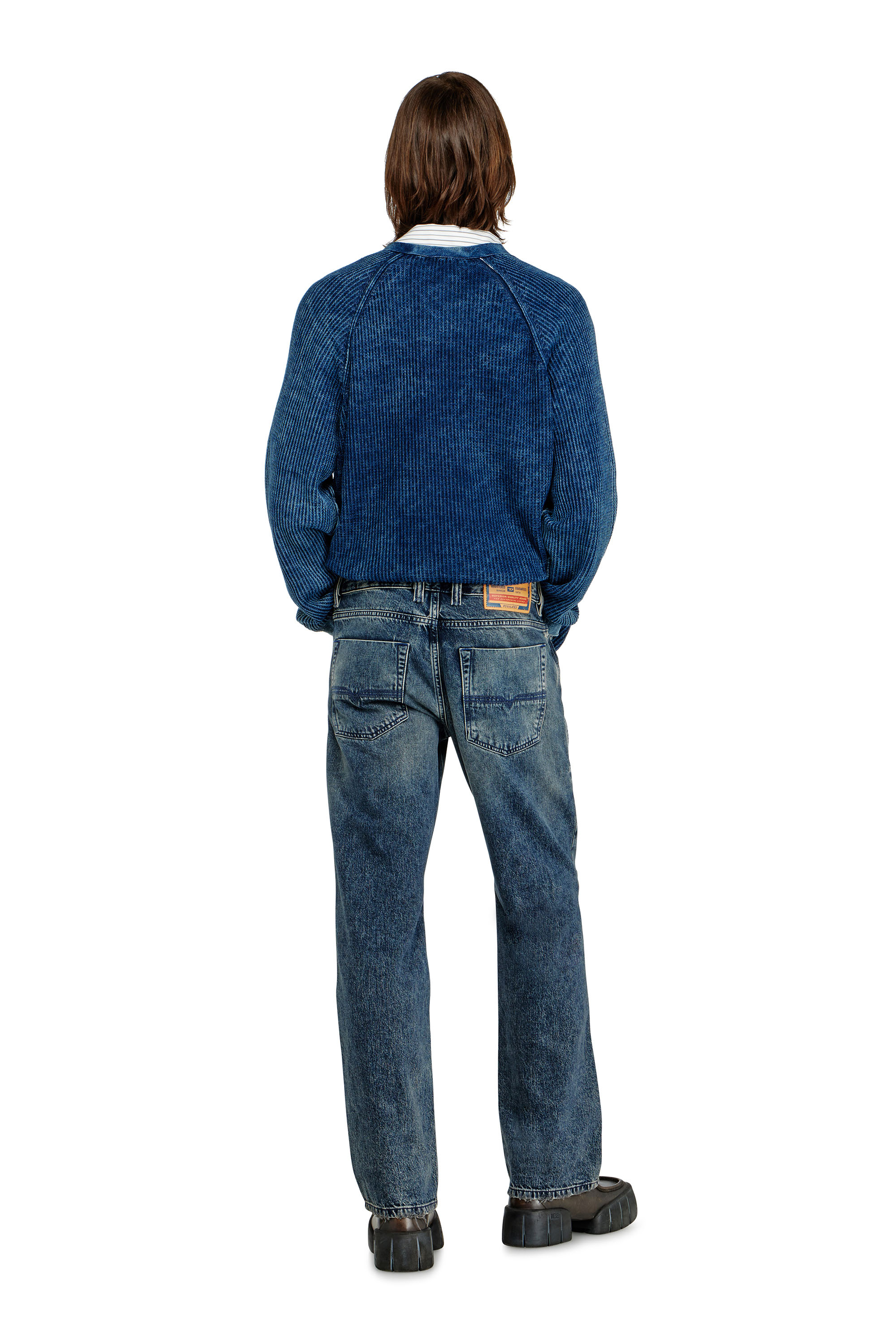 Diesel - Relaxed Jeans 1980 D-Eeper 09N68 Uomo, Blu Scuro - Image 3