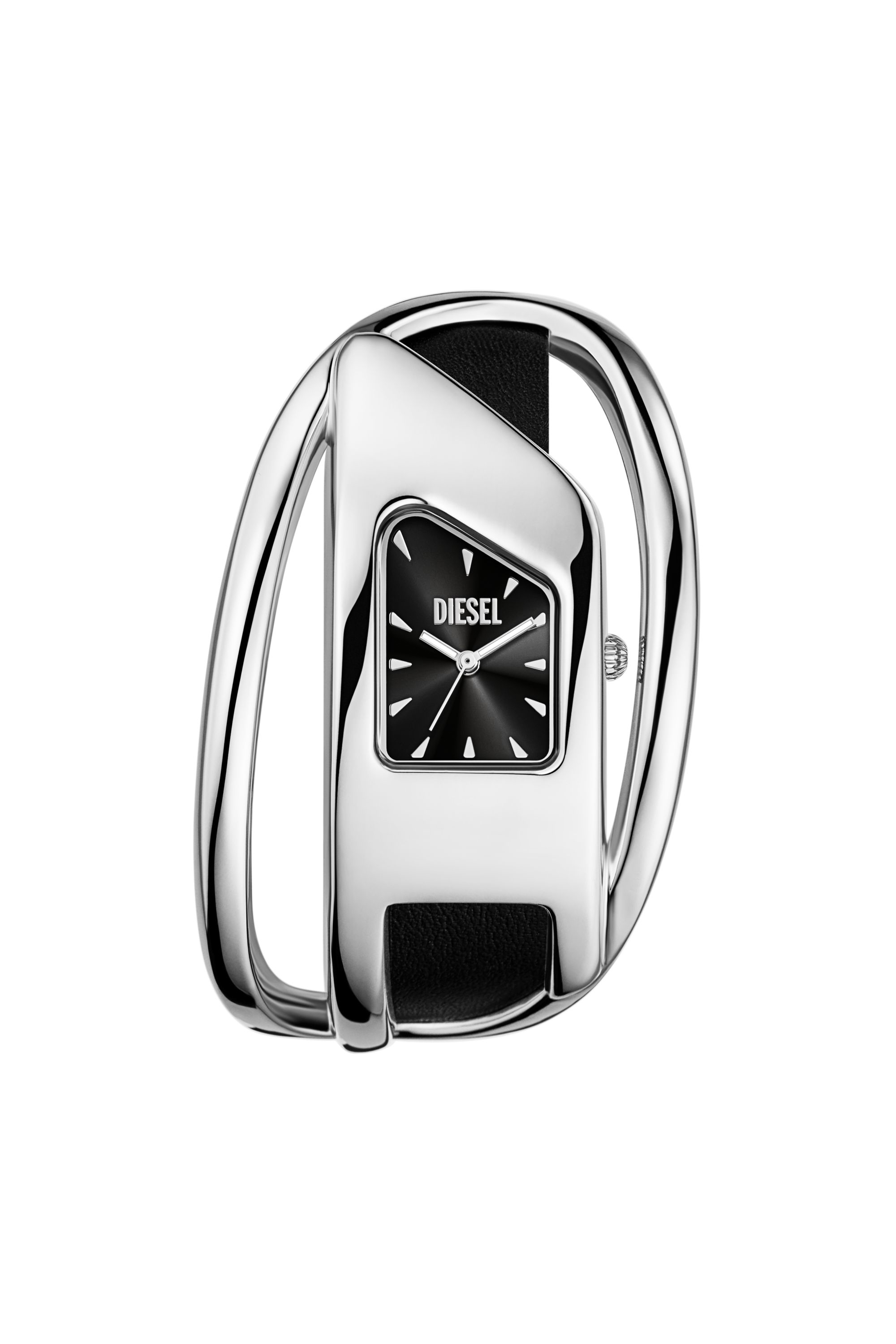 Diesel - DZ5627 WATCH, Orologio Wrap-D in pelle nera Donna in Argento - 1