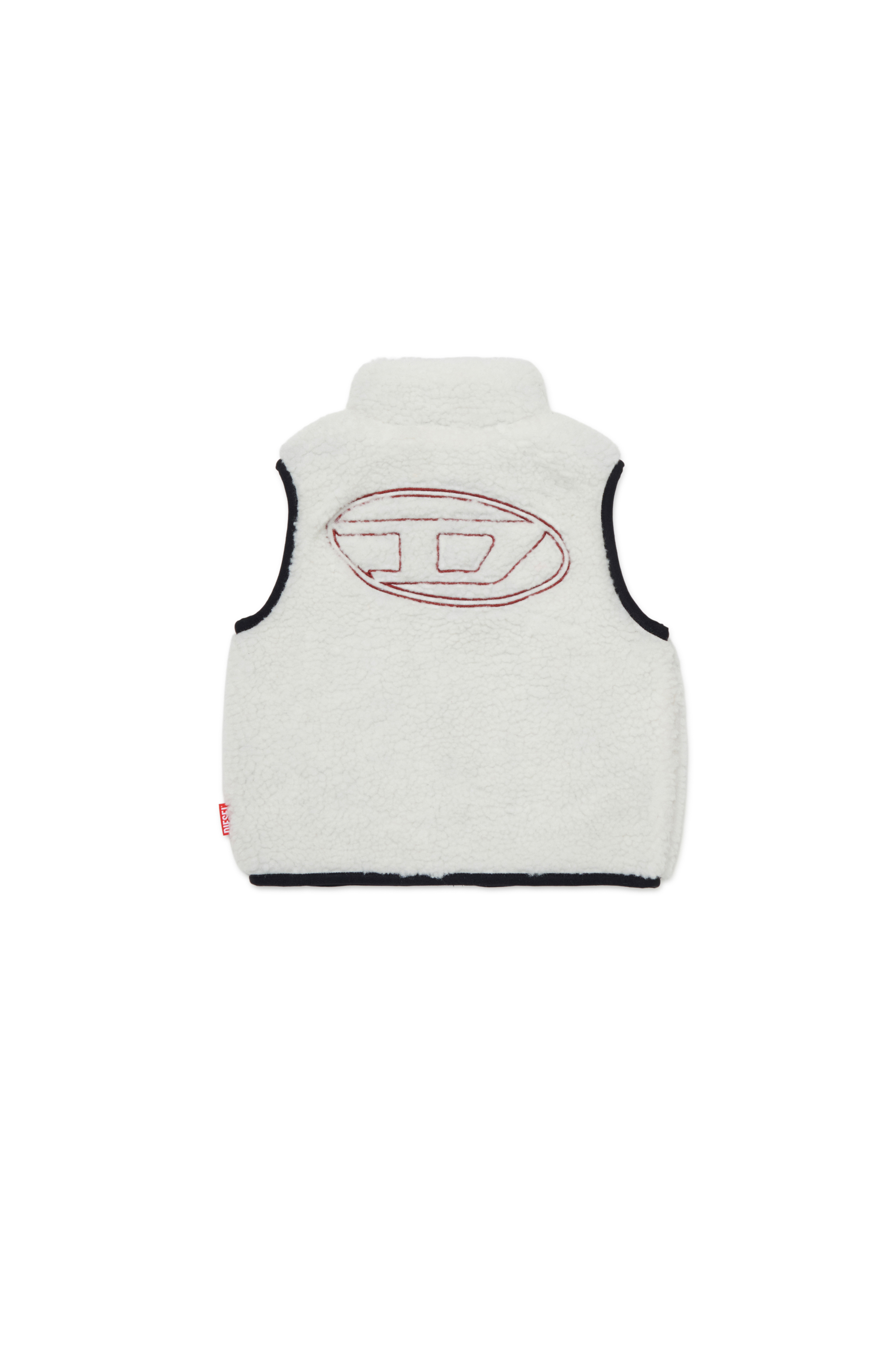Diesel - JSEARB, Gilet colour-block in teddy fleece e nylon Uomo in Bianco - 2