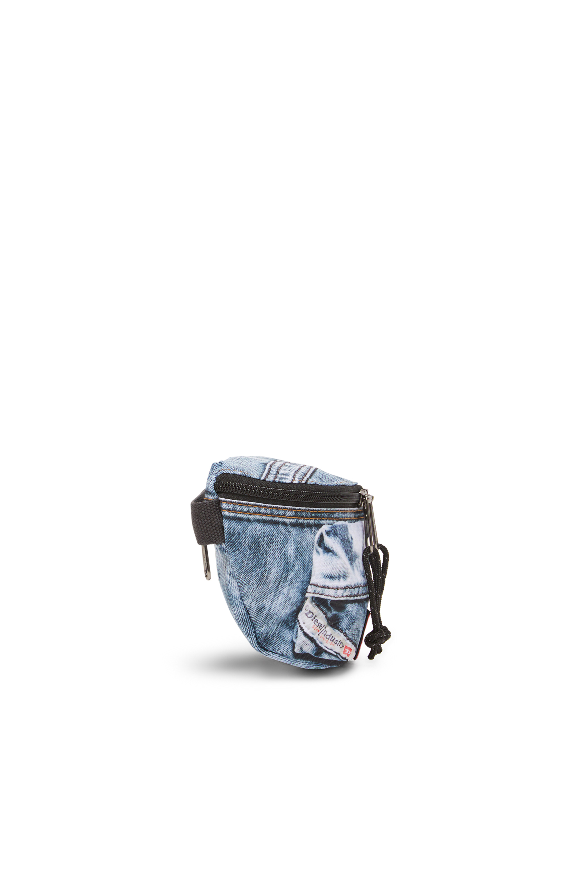 Diesel - DIESEL SPRINGER, Marsupio in denim trompe l'oeil Unisex in Blu - 4