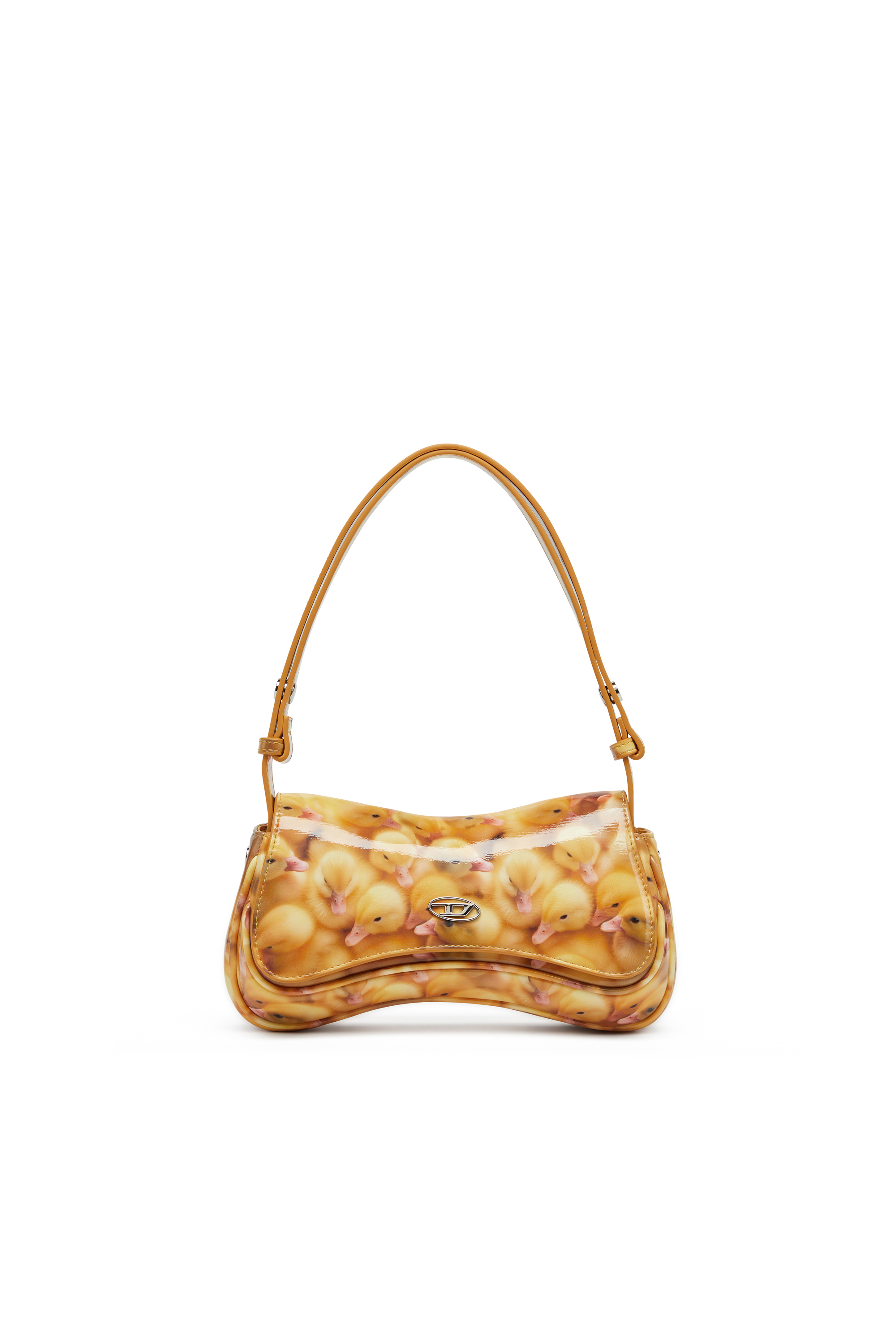 Diesel - PLAY CLUTCH, Play-Clutch lucida con stampa Donna in Giallo - 2