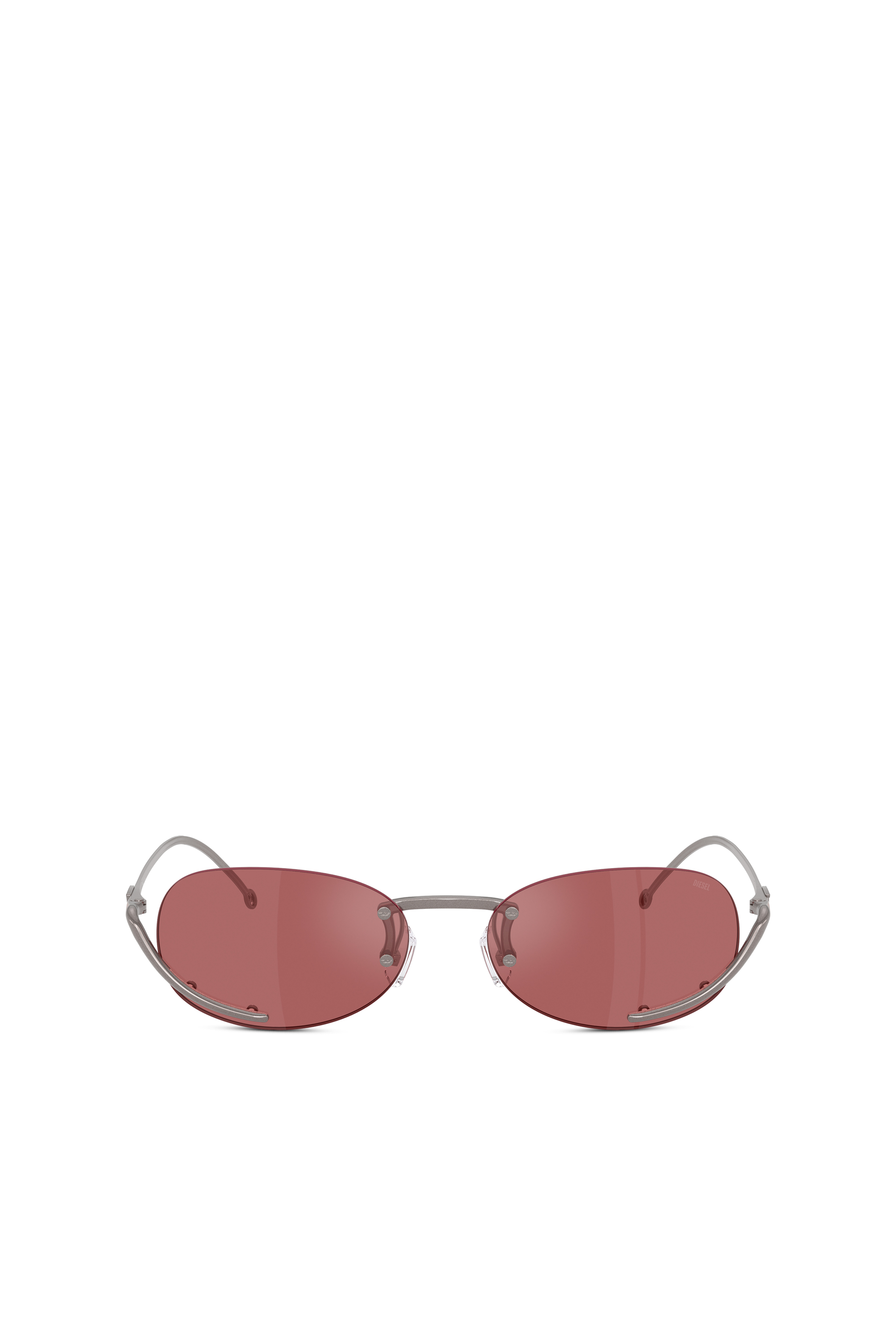 Diesel - 0DL1004, Occhiali da sole ovali Unisex in Rosso - 1