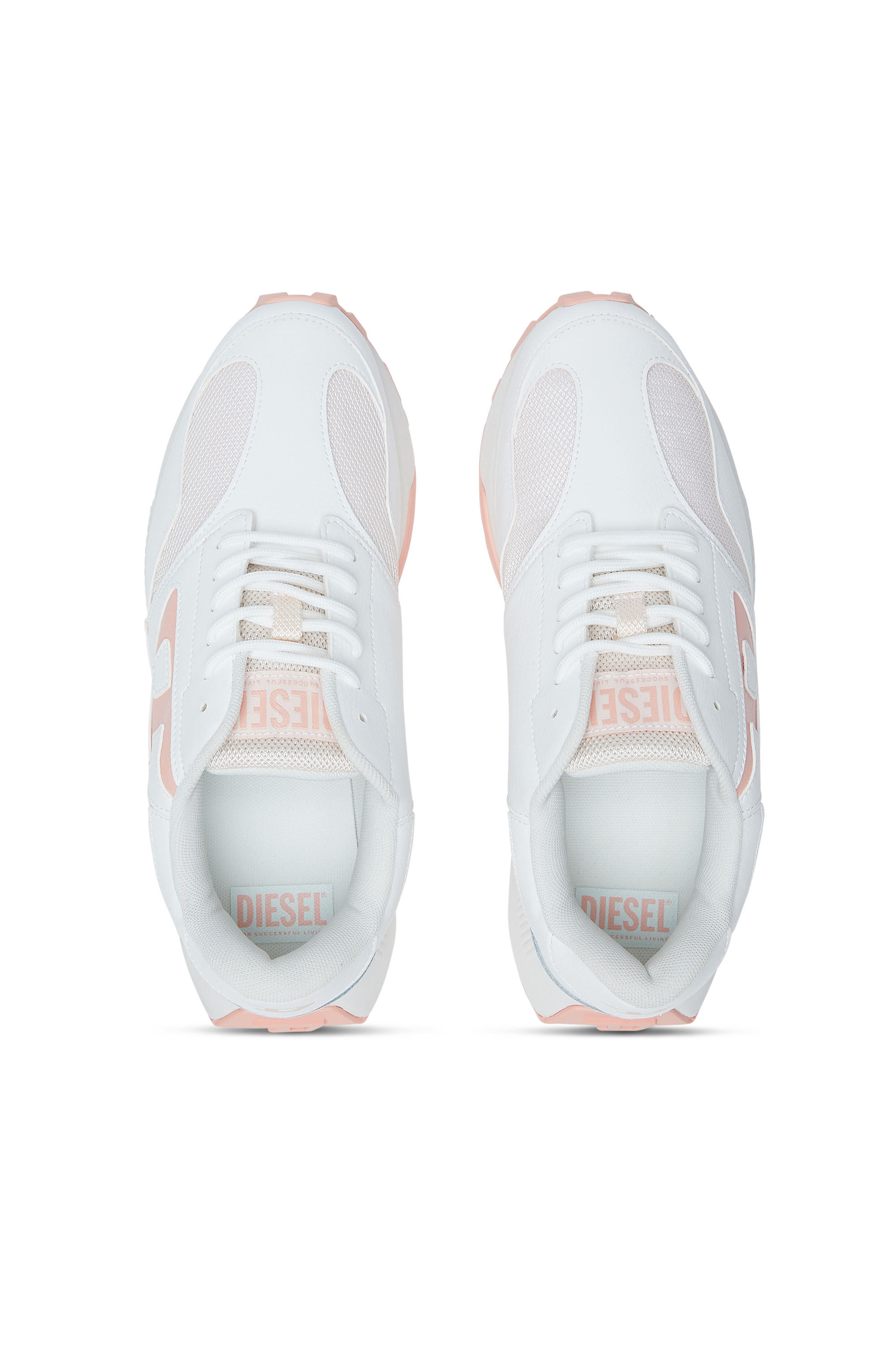 Diesel - S-TAME-D RUNNING W, Sneaker in PU e mesh con logo metallizzato Donna in Multicolor - 5