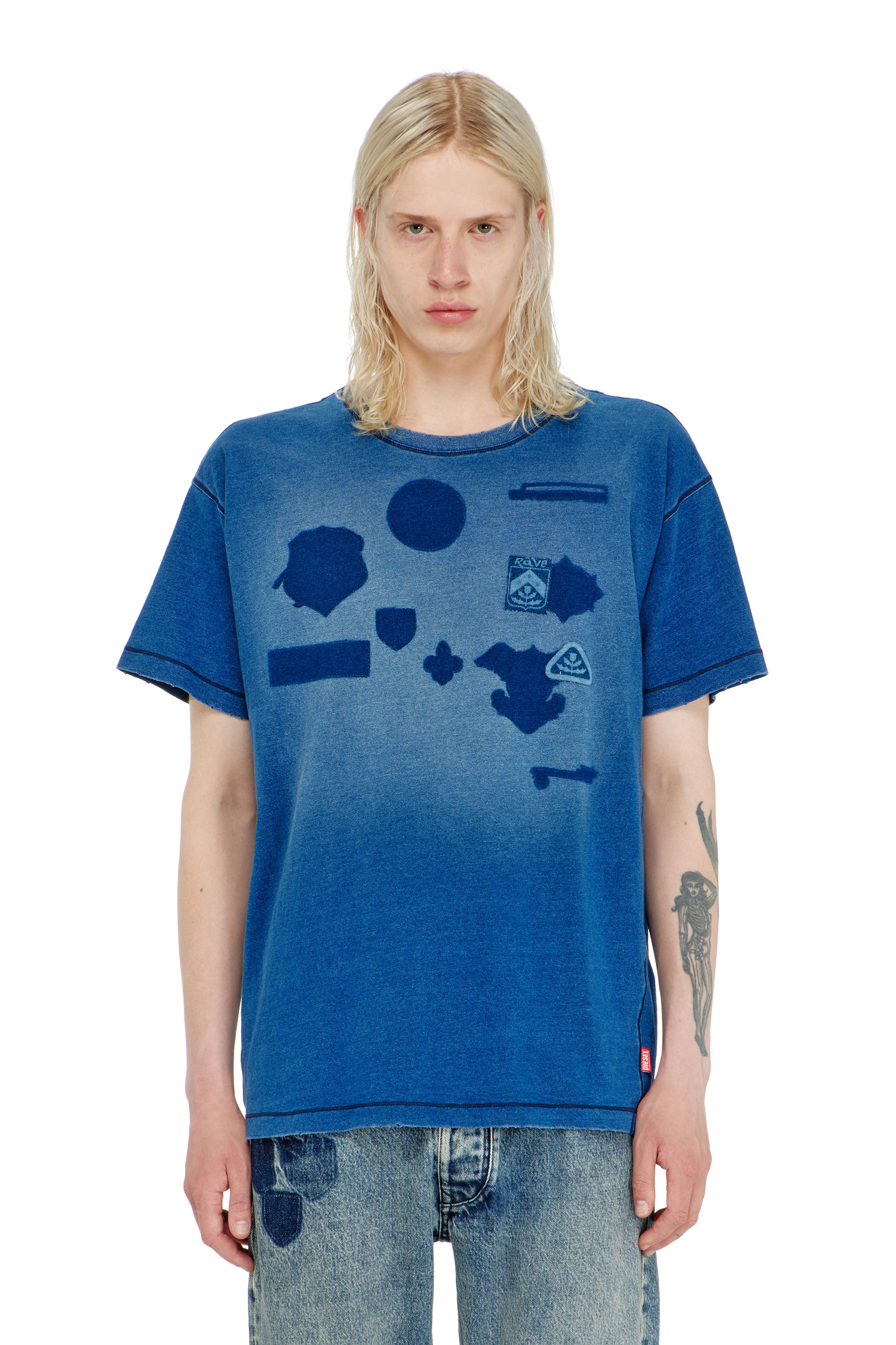 Diesel - T-NOX, T-shirt con patch effetto ombra Uomo in ToBeDefined - 5