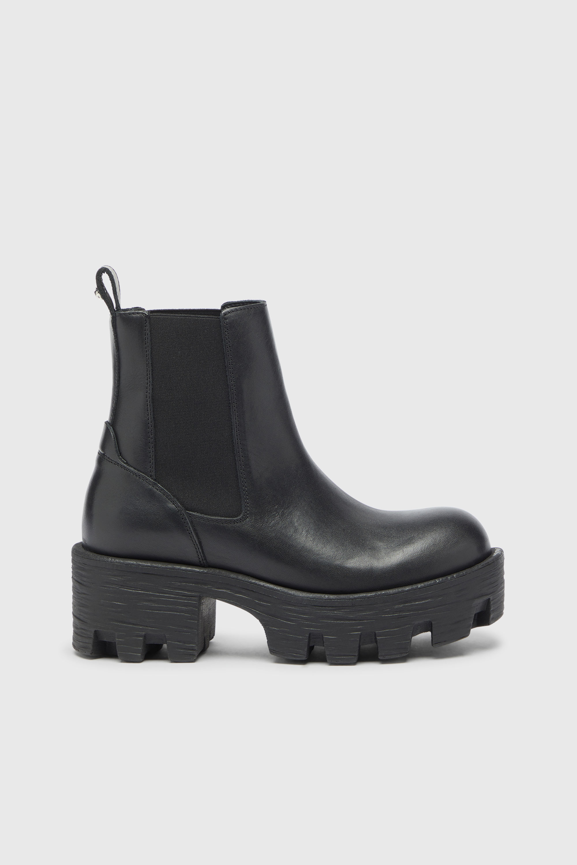 Diesel - D-HAMMER CHUNKY W, D-Hammer - Stivali in pelle con suola carrarmato Donna in Nero - 1