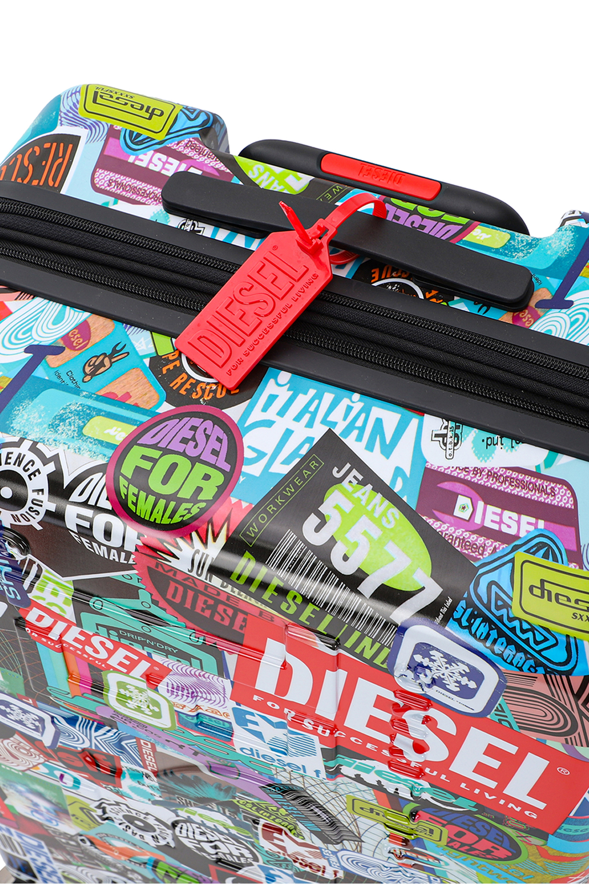 Diesel - DIESEL PC PRINTED TROLLEY-STICKERS- DSL0, Valigia stile sticker taglia M Unisex in Multicolor - 2
