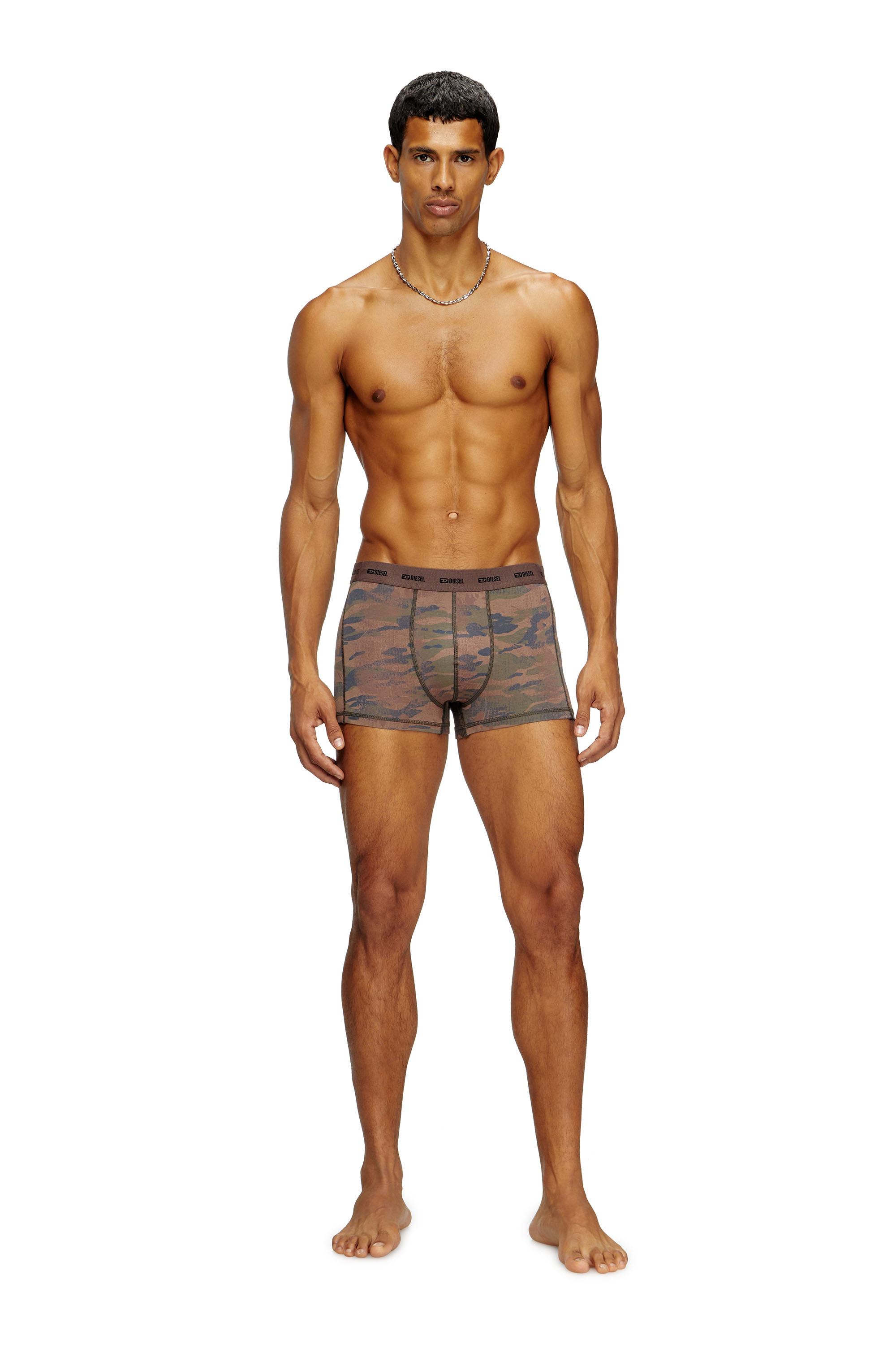 Diesel - DAMIEN-UTLT-3PACK, Set di tre boxer a tinta unita e camouflage Uomo in Multicolor - 3