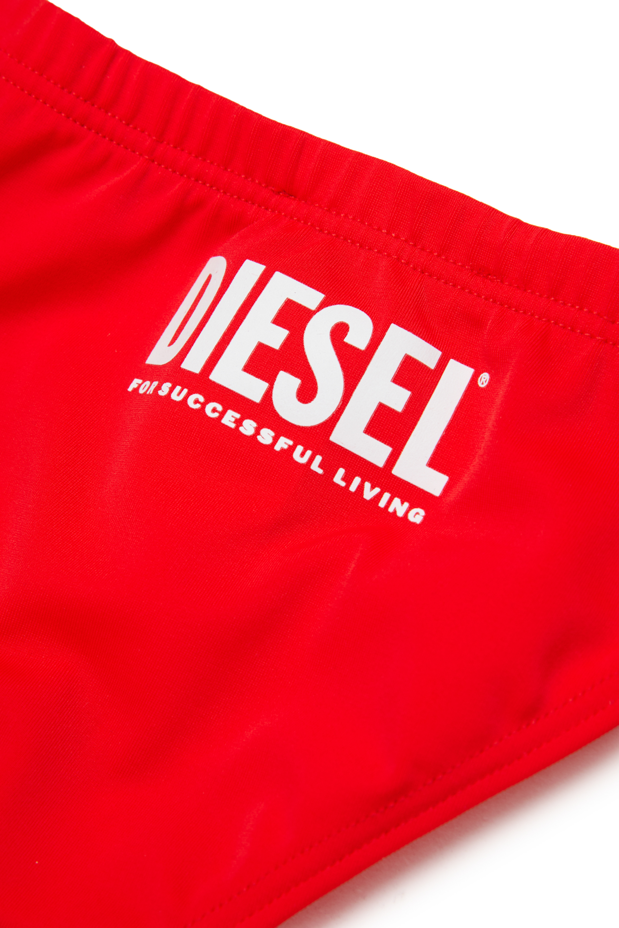 Diesel - MILIB, Man's Swim briefs with Diesel print in Red - 4