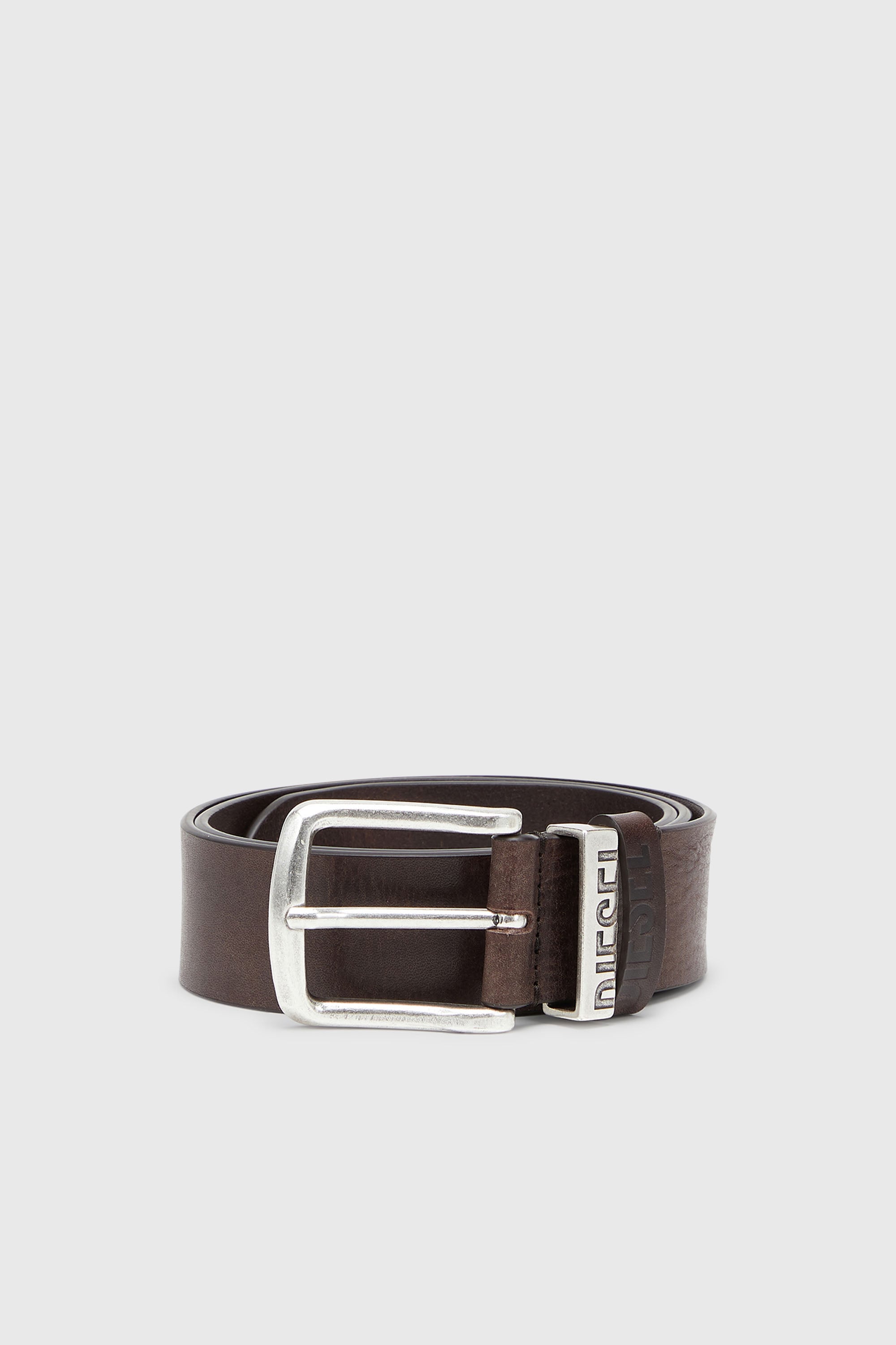 Diesel - B-VISIBLE, Cintura 3.9 cm con passanti a contrasto Uomo in Marrone - 1