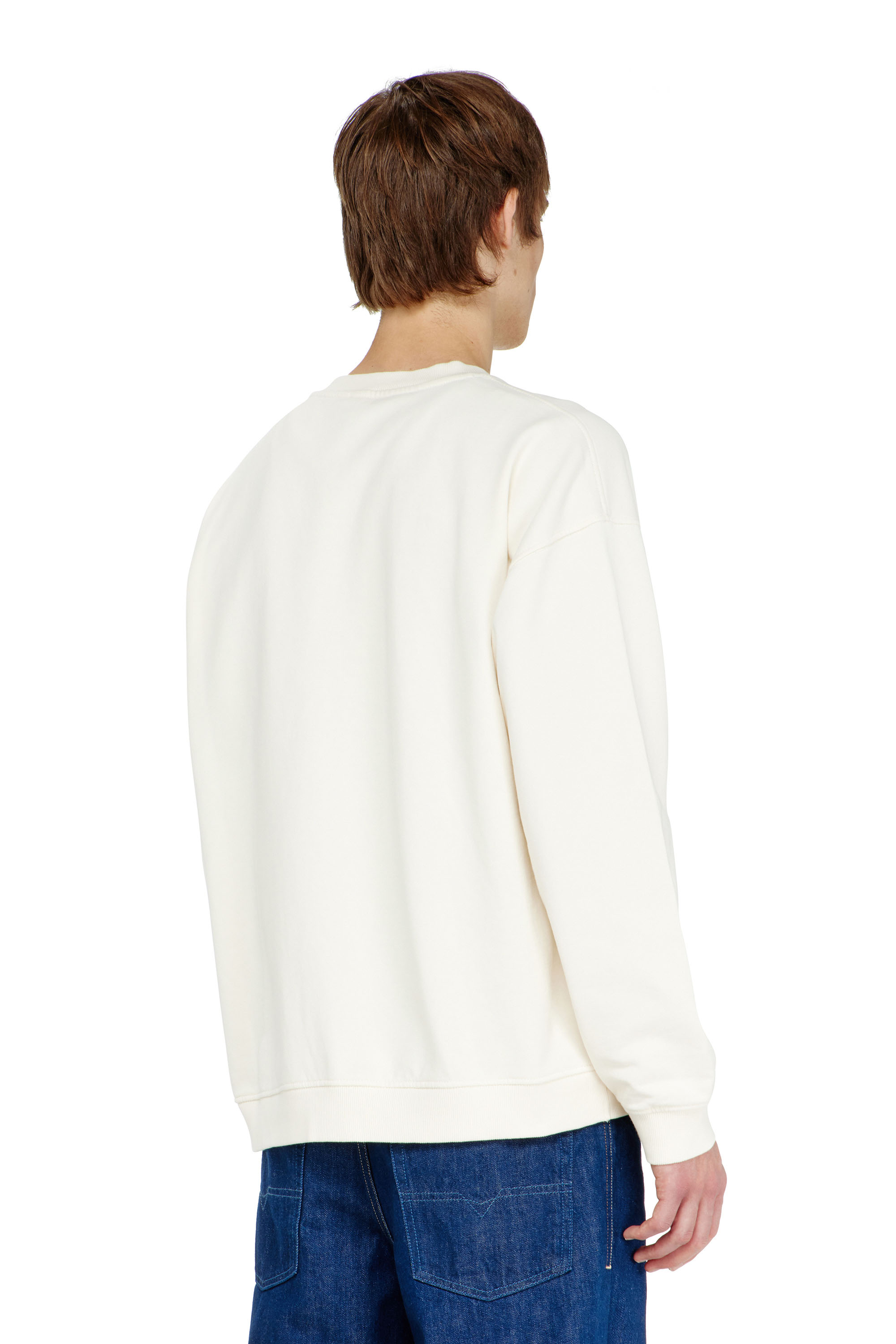 Diesel - S-BOXT-N5, Felpa in cotone con logo Oval D floccato Uomo in ToBeDefined - 4