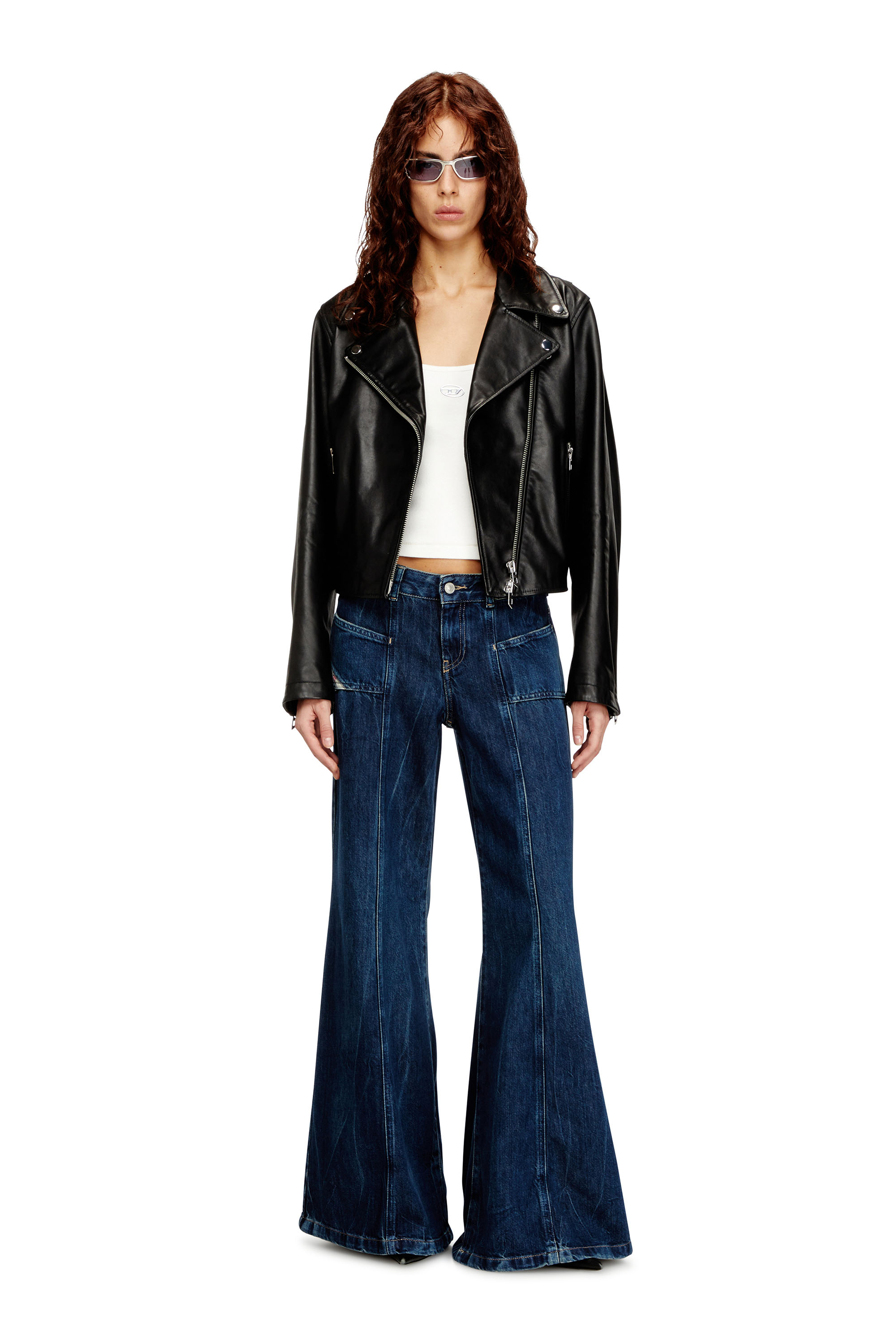 Diesel - Flare Jeans D-Akii 09N61 Donna, Blu medio - Image 2