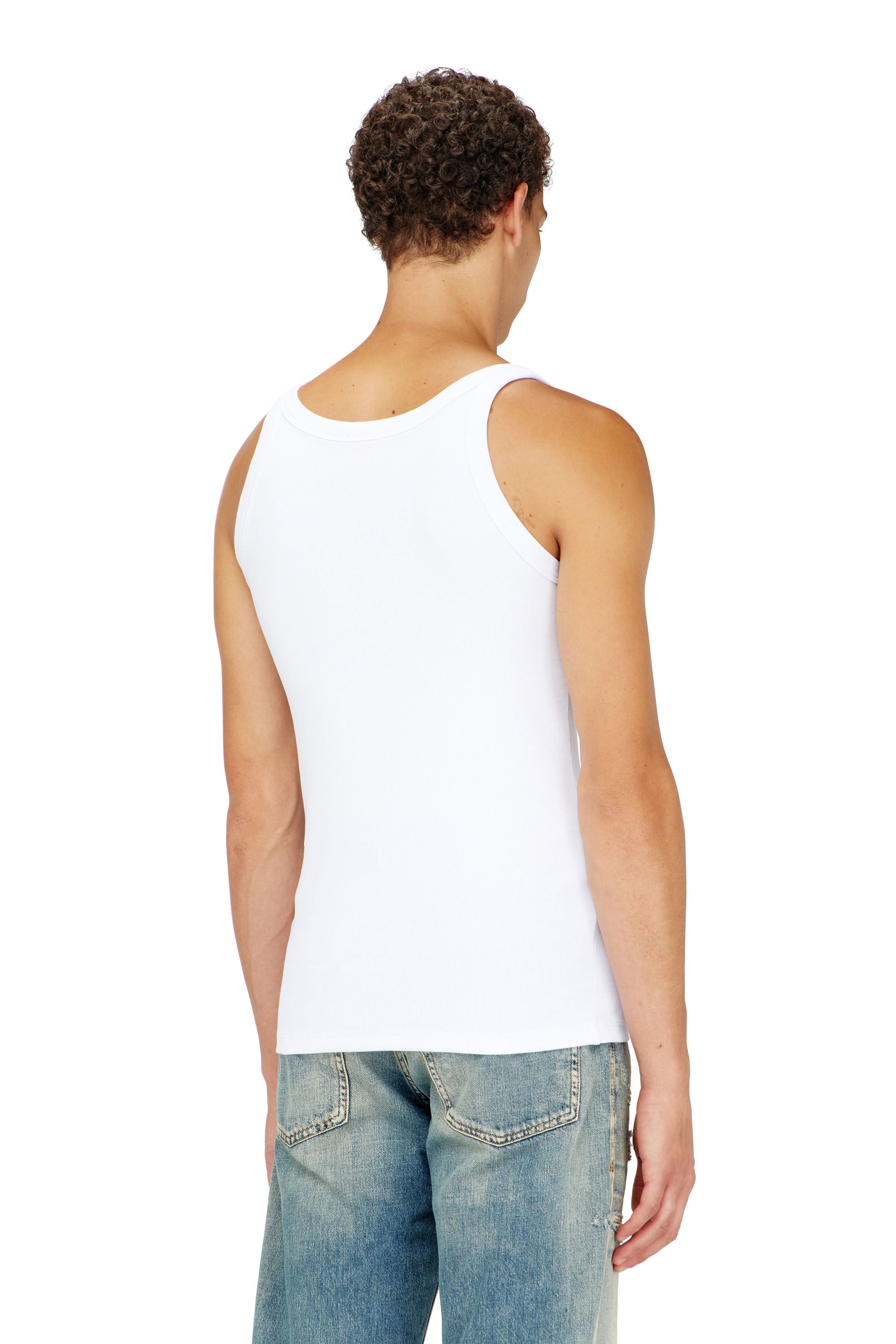 Diesel - T-WIFE-DCO, Canotta slim in cotone con logo Oval D Uomo in Bianco - 4