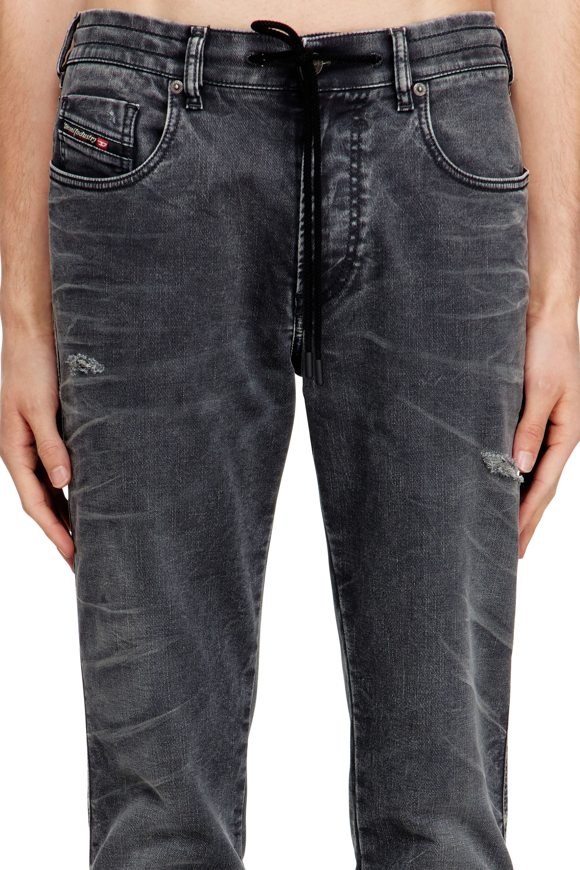 Diesel - Slim 2062 D-Strukt Joggjeans&reg; 068UF Uomo, Nero/Grigio scuro - Image 4