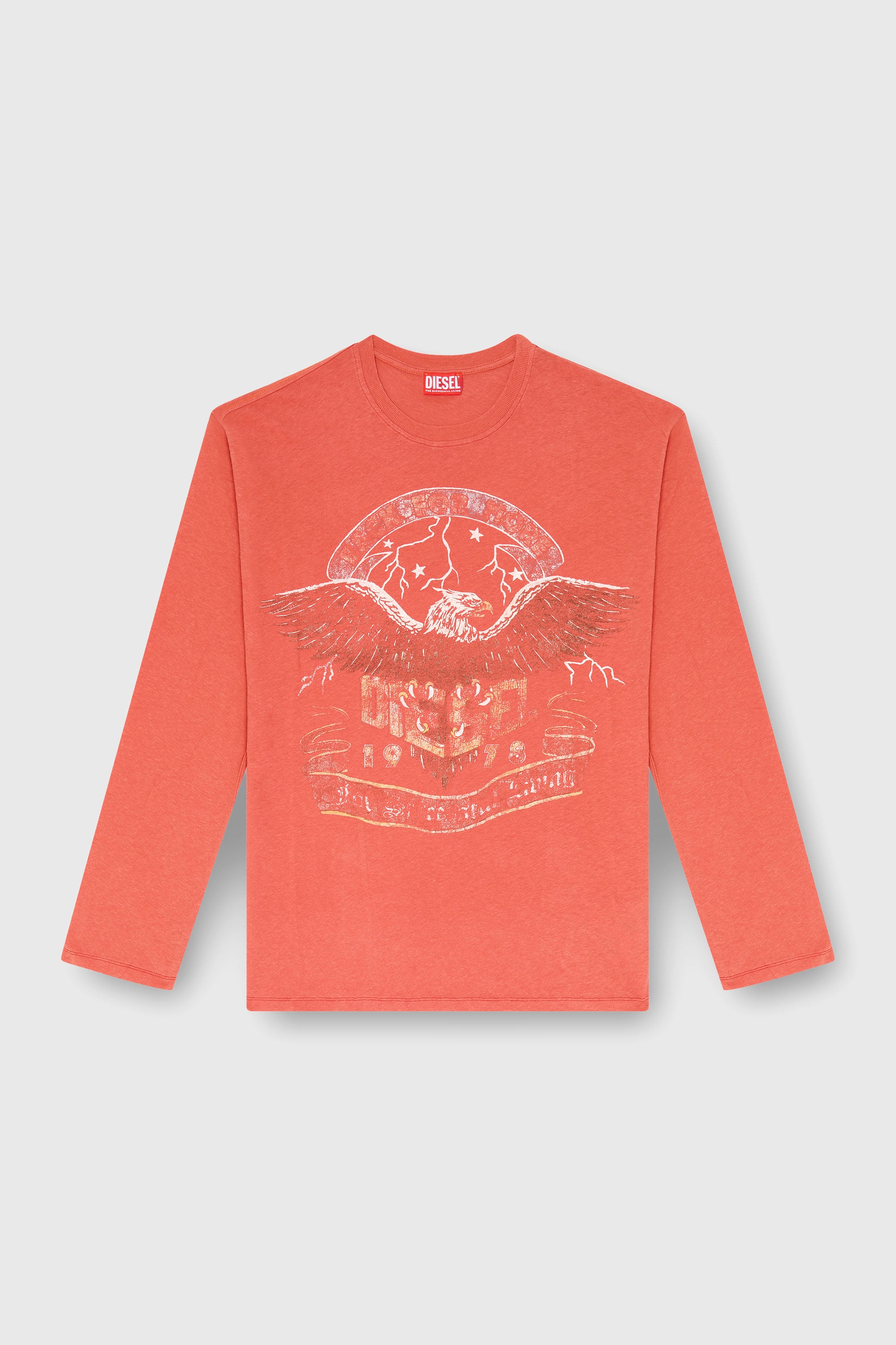 Diesel - T-GERI-LS, T-shirt a manica lunga con grafiche da concerto Uomo in Rosso - 2