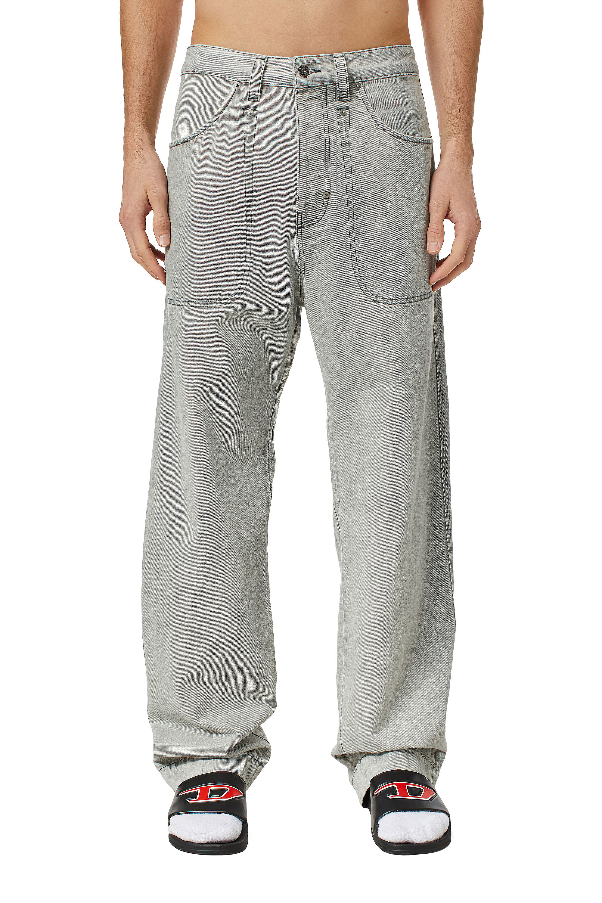 Diesel - D-Fransy 0ICVH Straight Jeans, Grigio - Image 1