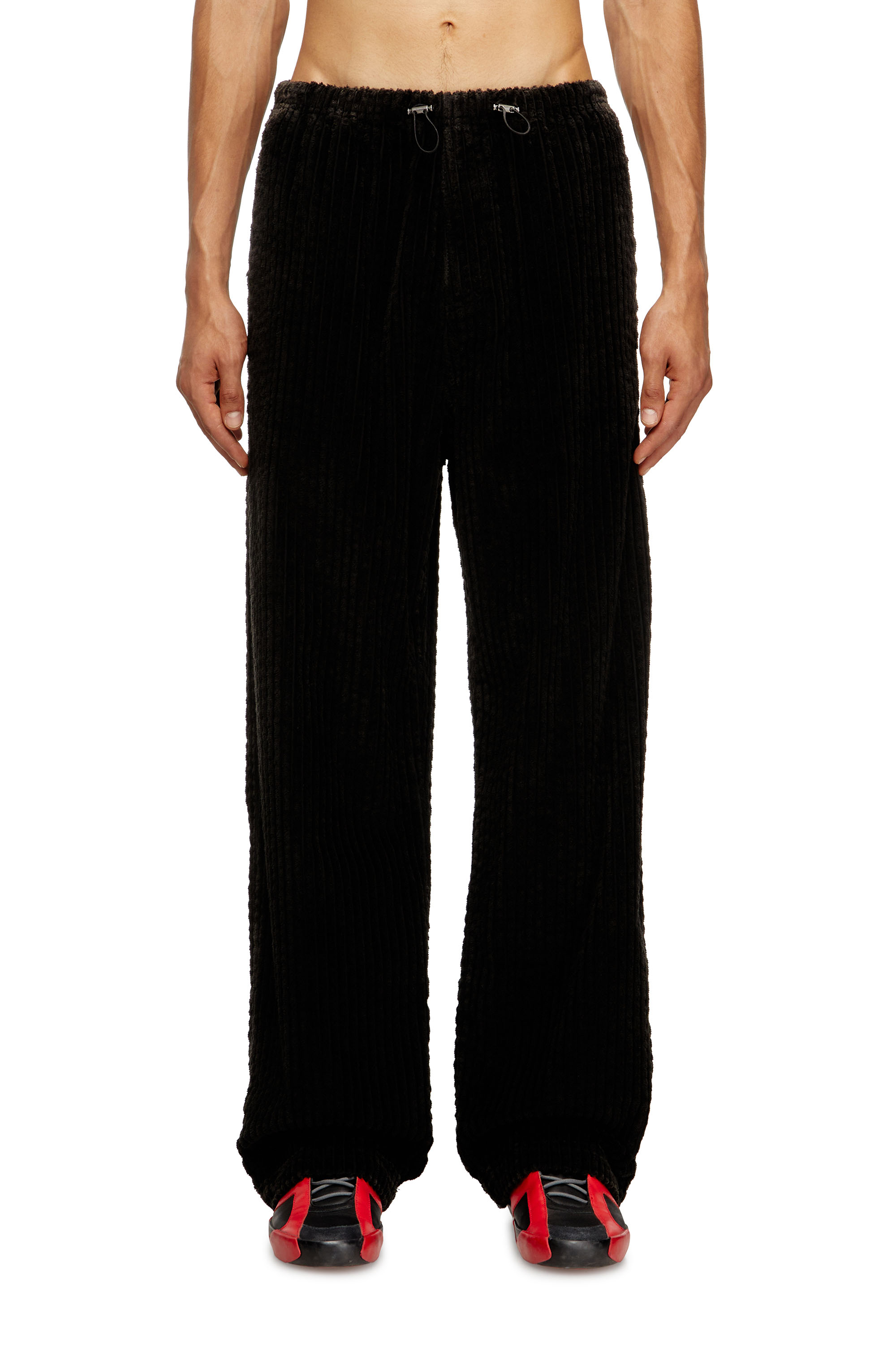 Diesel - P-MARTIAL, Pantaloni in velluto a coste con coulisse Uomo in Marrone - 1