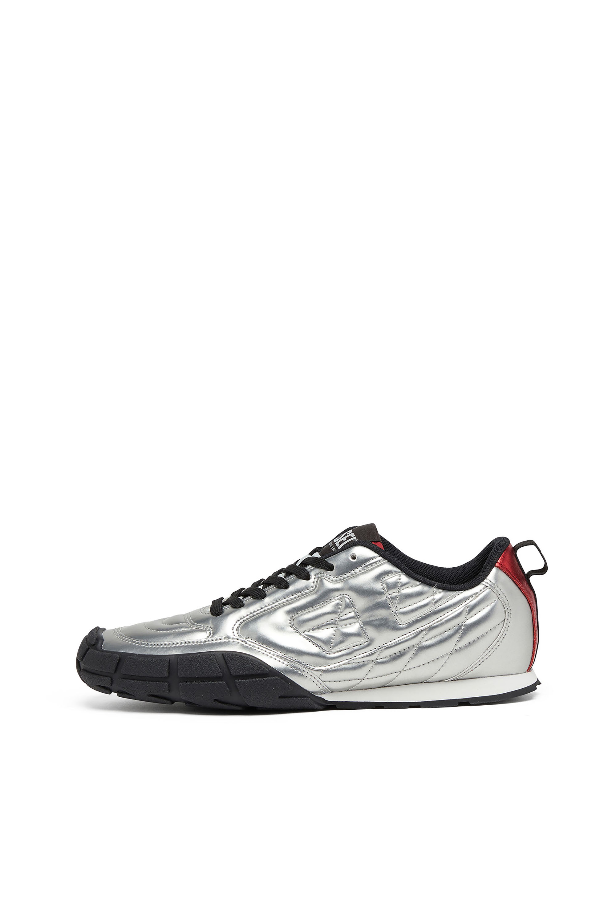 Diesel - S-PAGODHA LOW, S-Pagodha-Sneaker metallizzate trapuntate Uomo in Argento - 2
