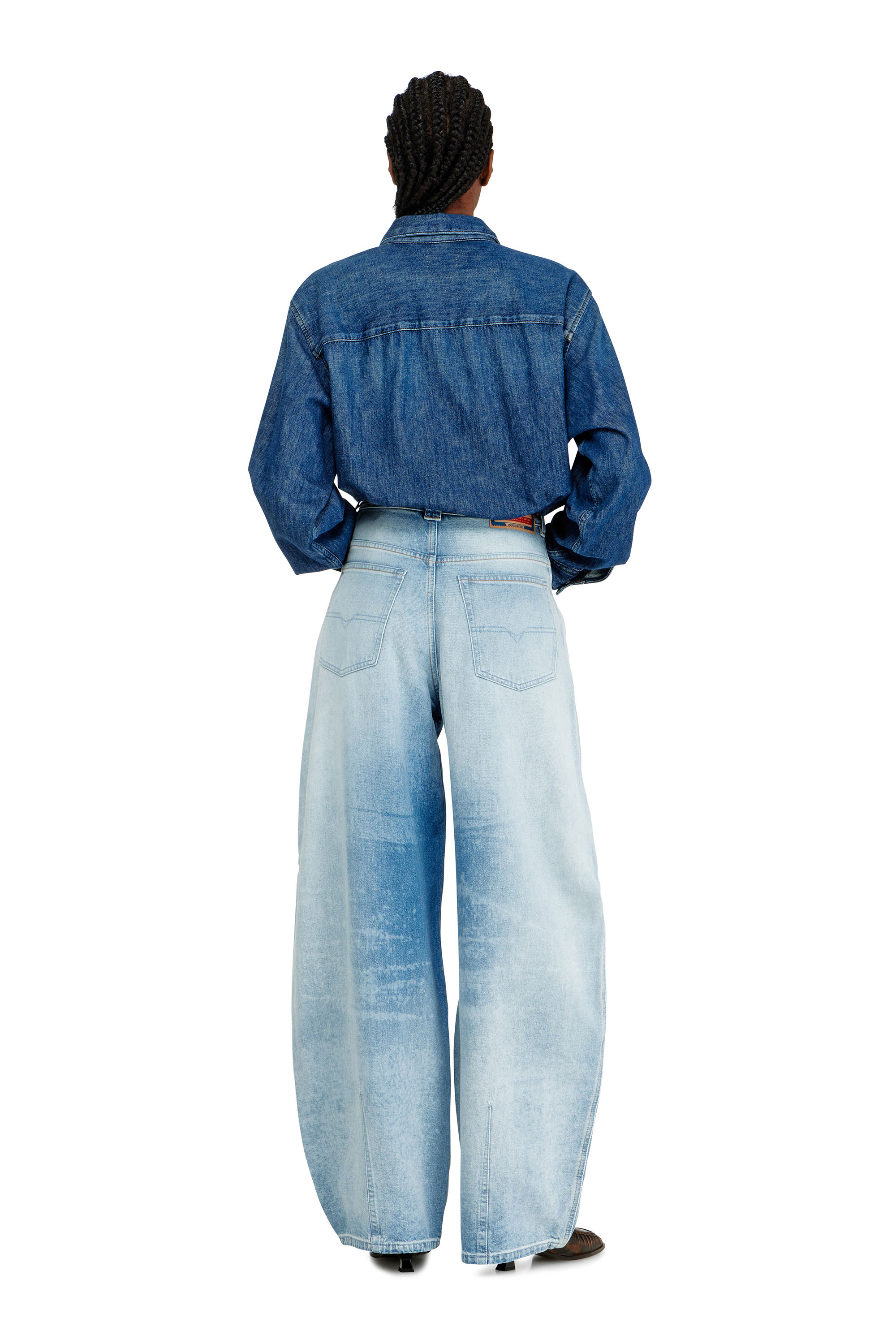 Diesel - Relaxed Jeans 1987 D-Khelz 007EE Donna, Blu Chiaro - Image 3