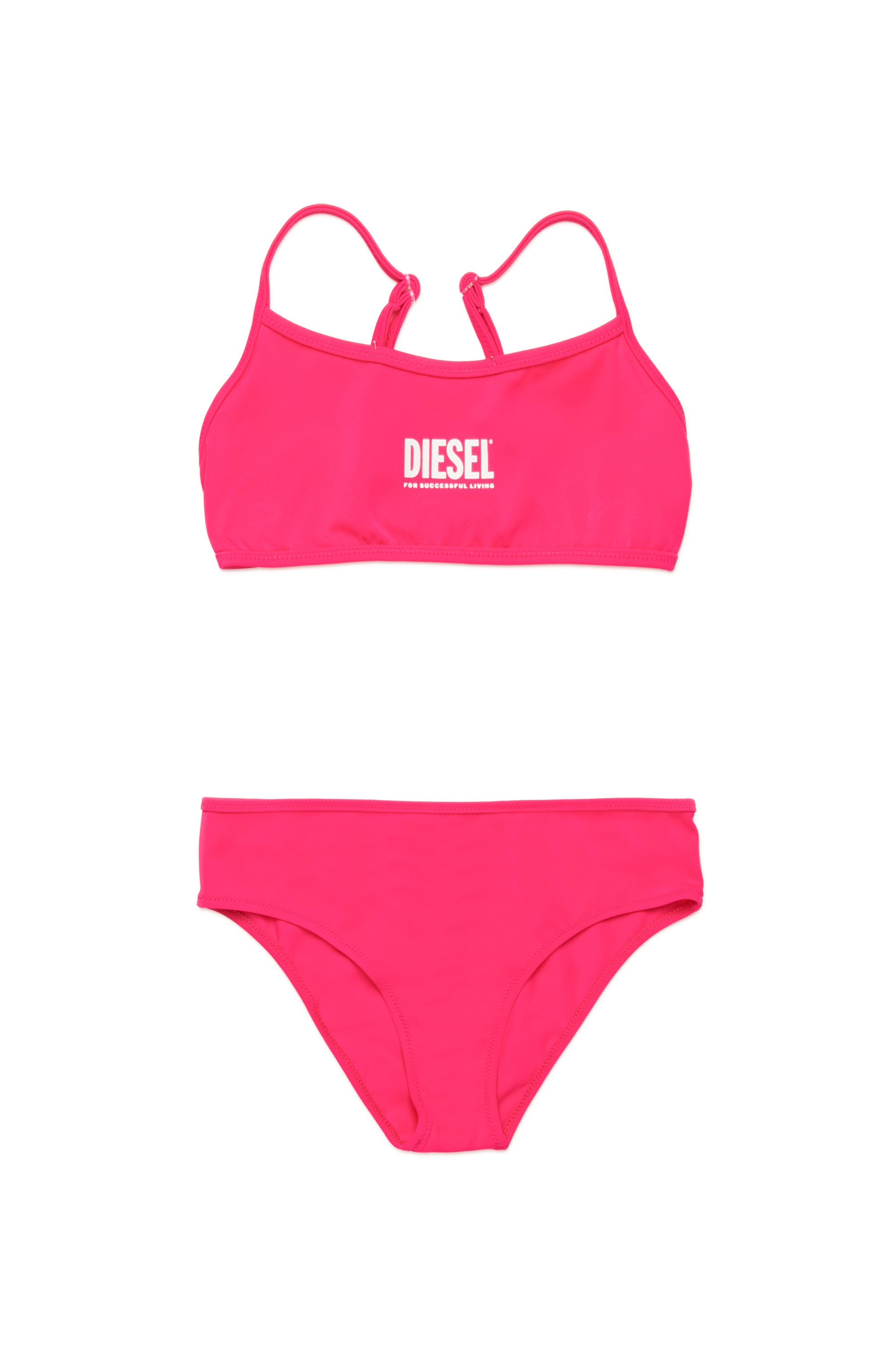 Diesel - MNALAX, Bikini con logo stampato Donna in Rosa - 1