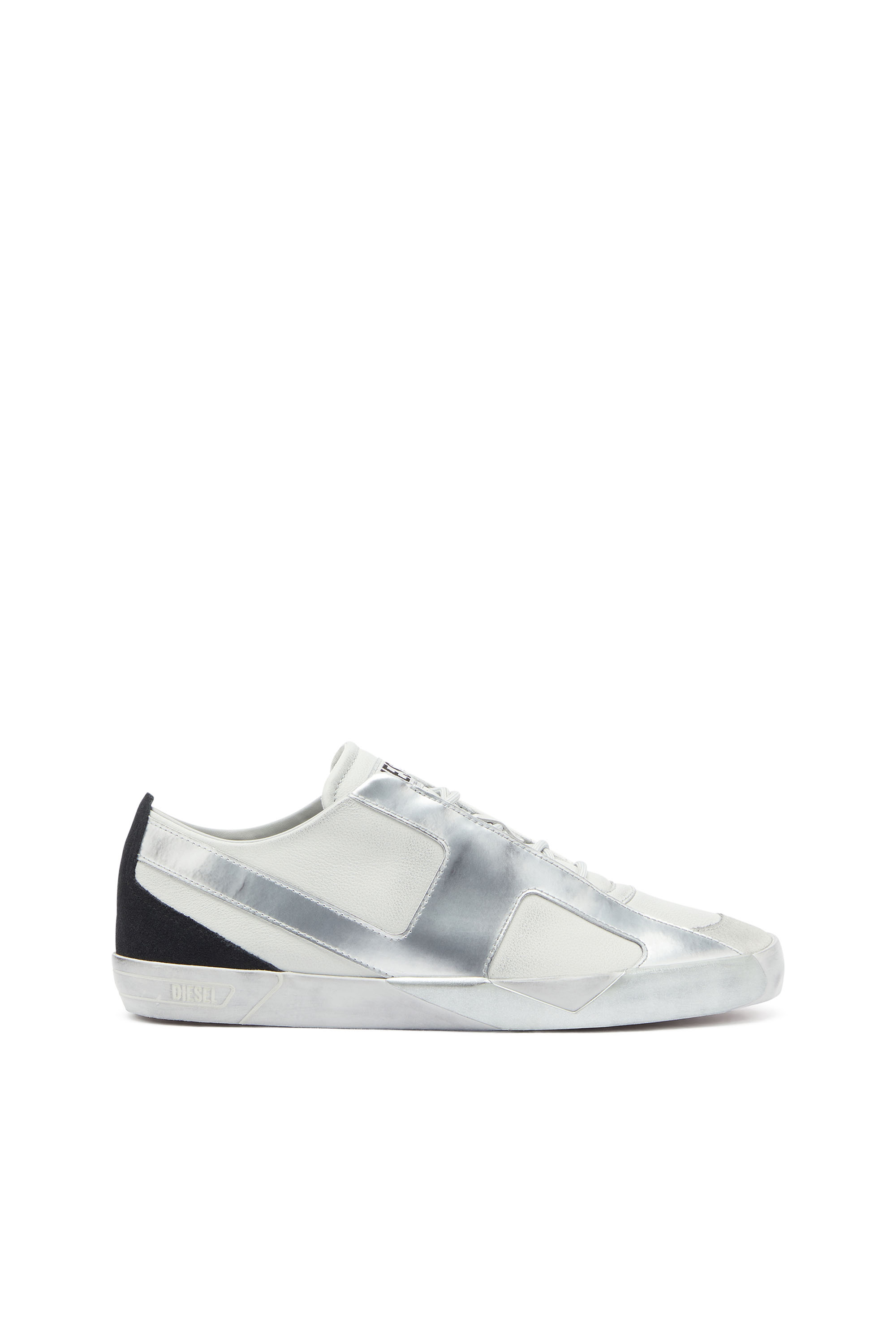 Diesel - S-SLANTE-D LOW, S-Slante-D - Sneakers effetto used in pelle e scamosciato Uomo in Bianco - 1
