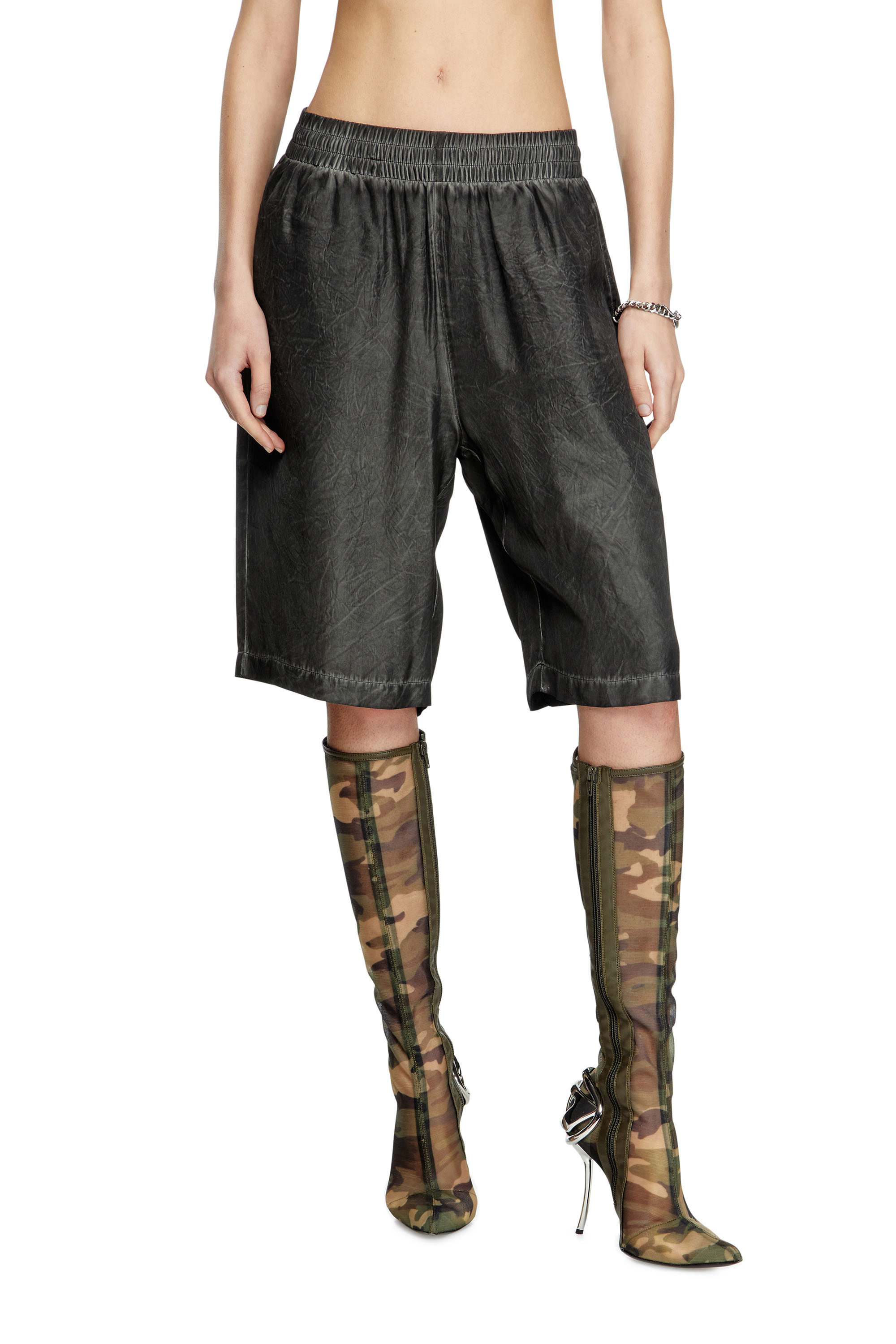 Diesel - P-LEON-SHORT, Short leggeri con sfumatura crinkle Unisex in ToBeDefined - 5