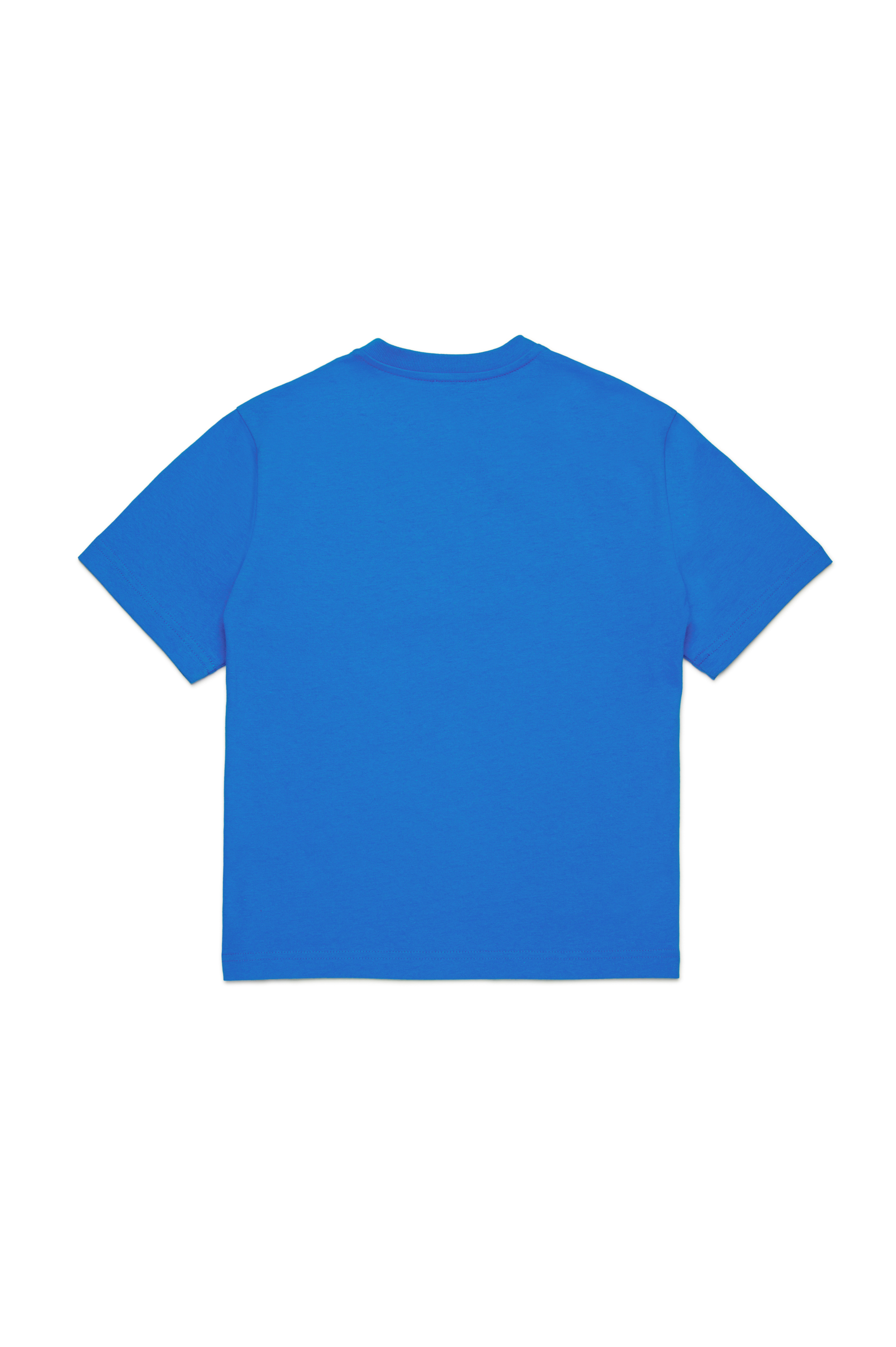 Diesel - TJUSTBIGOVAL OVER, Man T-shirt with Oval D outline logo in Blue - Image 2