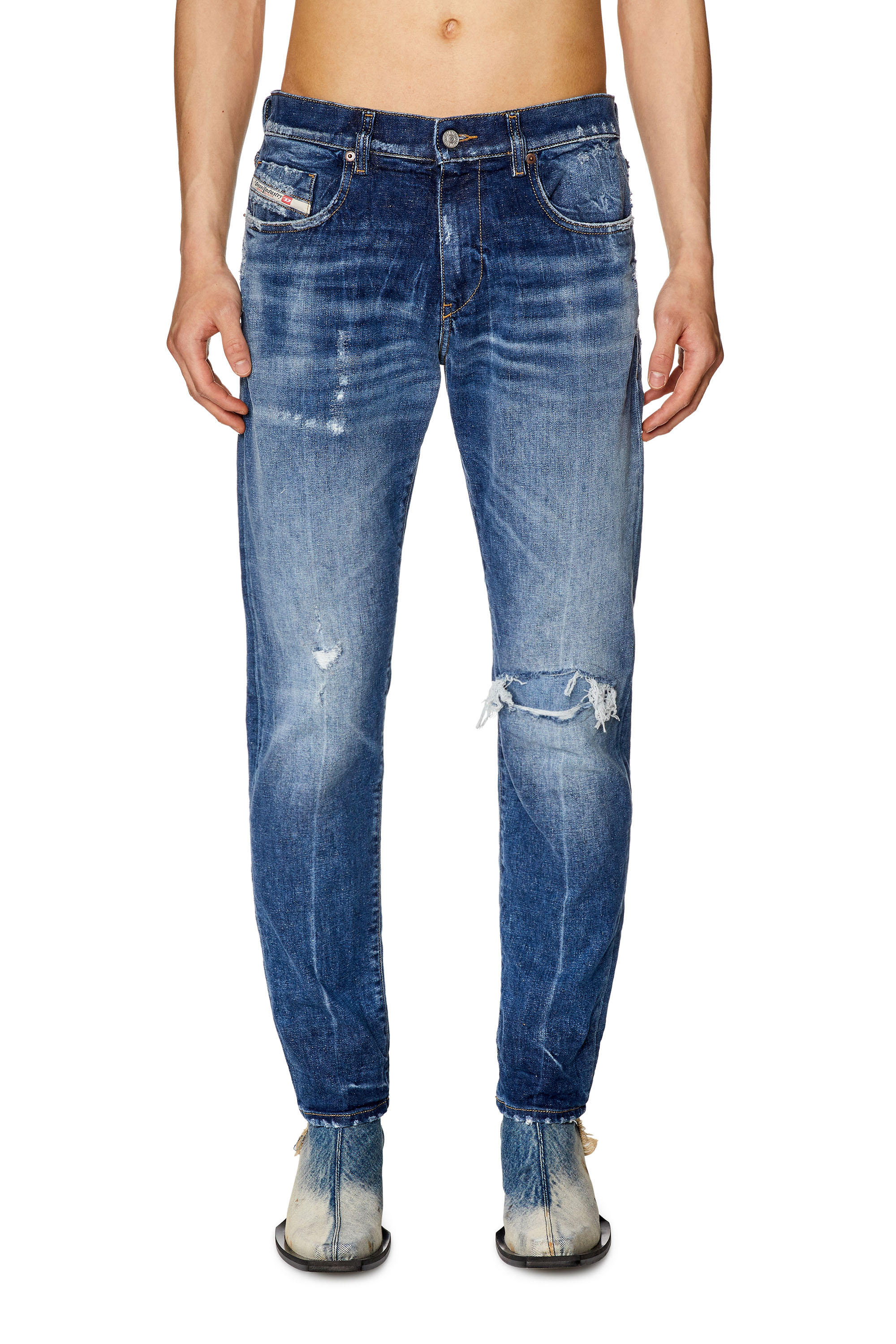 Diesel - Slim Jeans 2019 D-Strukt 09G15, Blu medio - Image 1