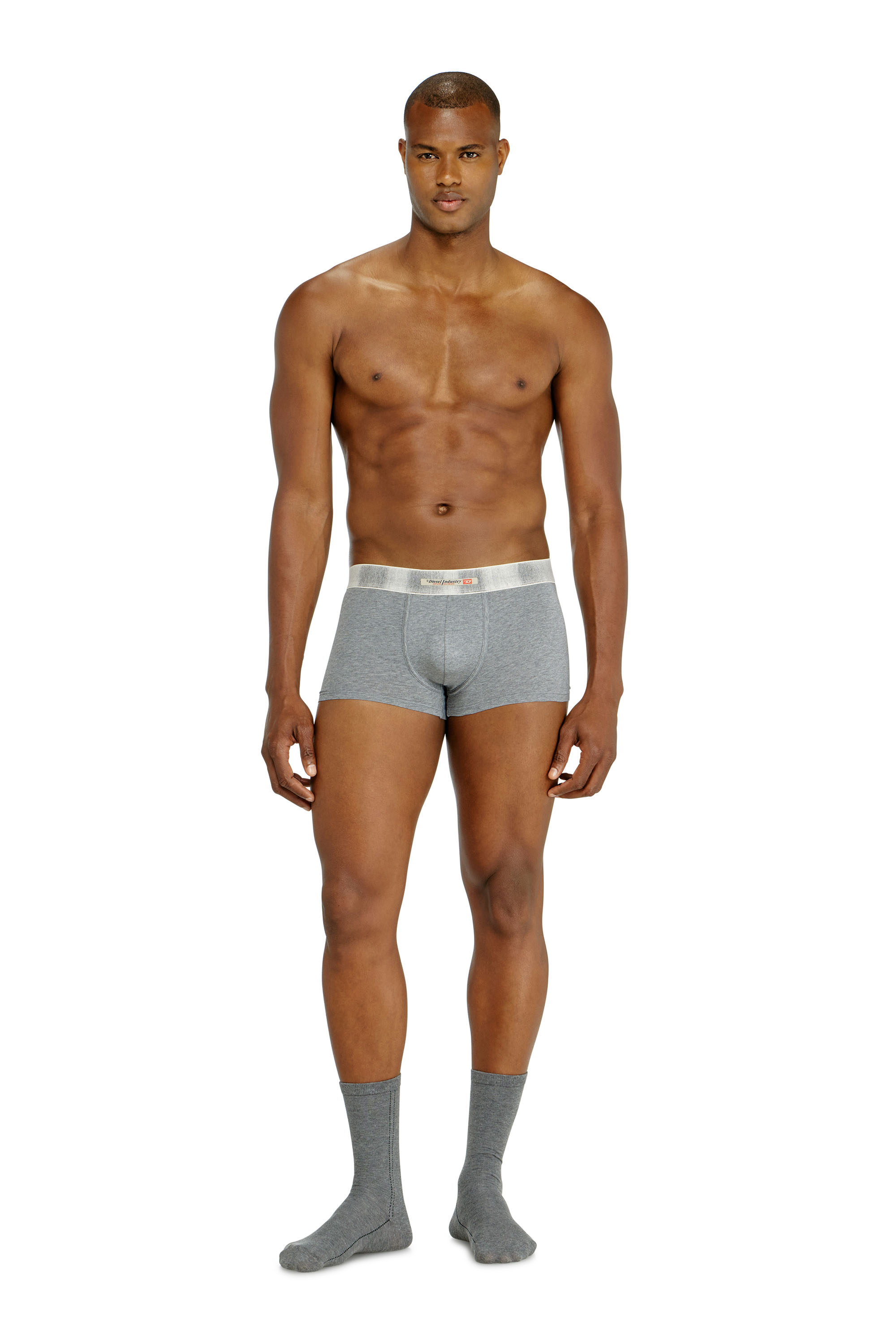 Diesel - DAMIEN-DNM-3PACK, Set da tre boxer in cotone elasticizzato con fascia in raso Uomo in Multicolor - 3