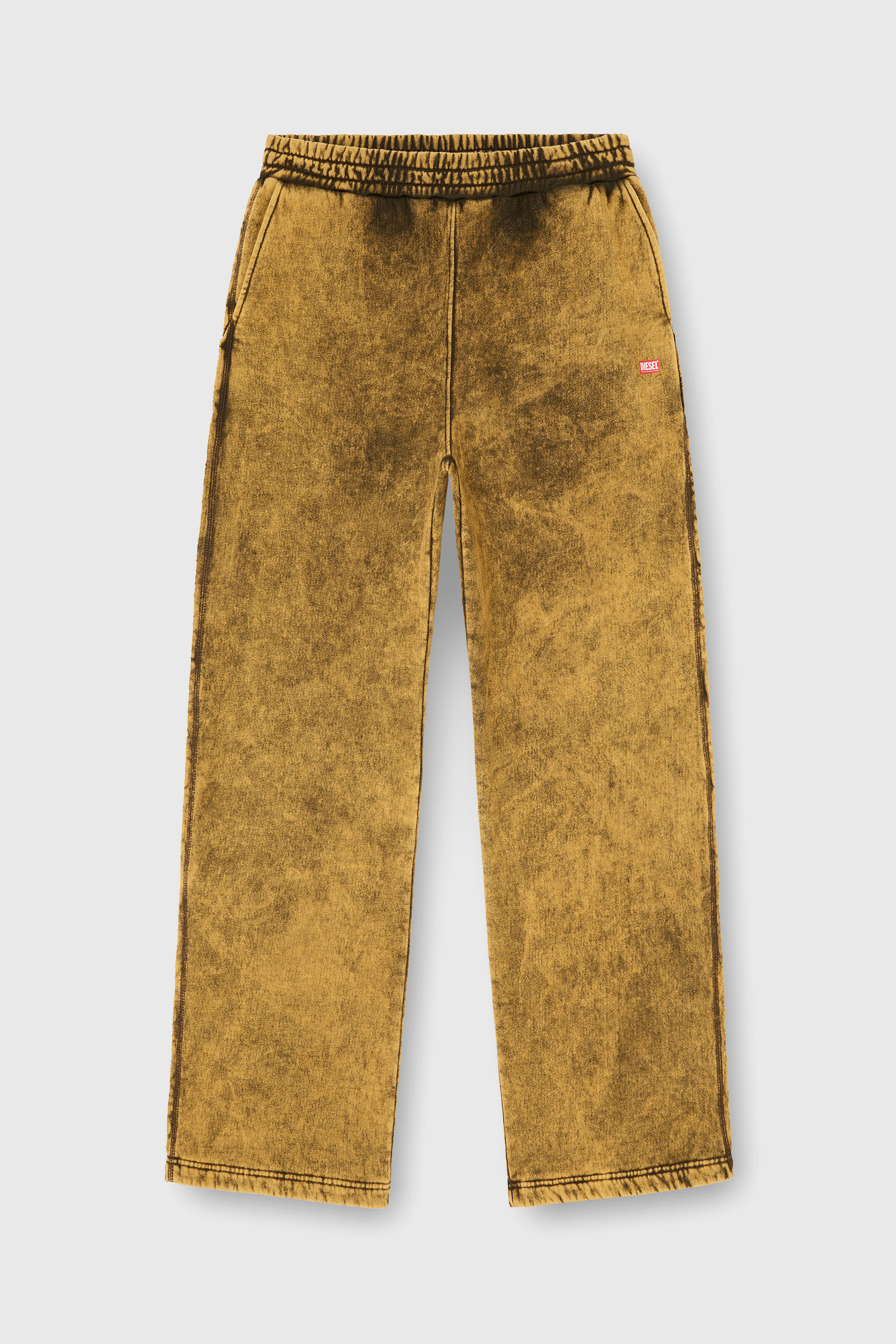 Diesel - P-MARTAINS-RAW, Pantaloni acid wash con denim a taglio vivo Uomo in Marrone - 2