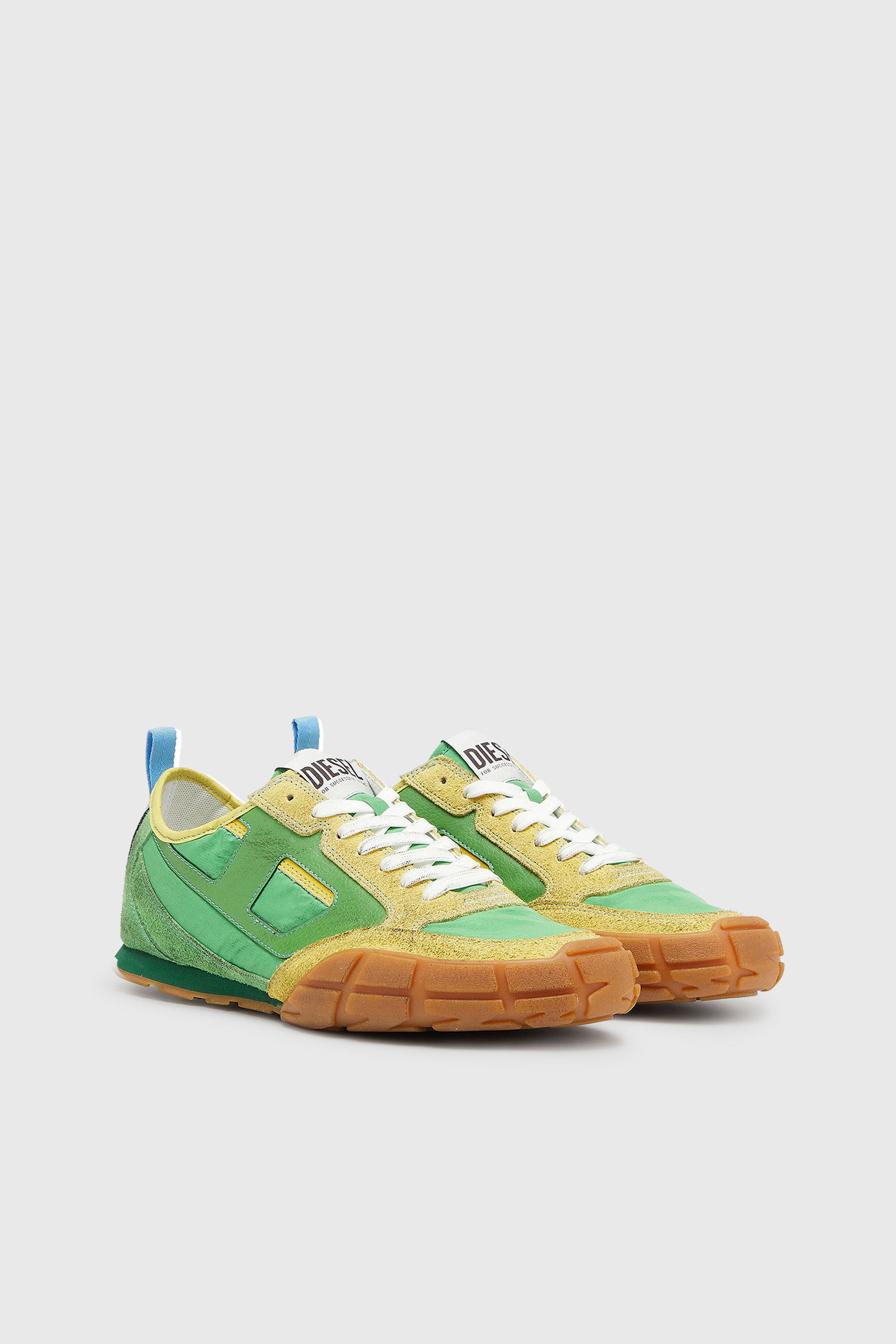 Diesel - S-PAGODHA LOW, S-Pagodha - Sneakers in pelle e nylon Uomo in Verde - 2