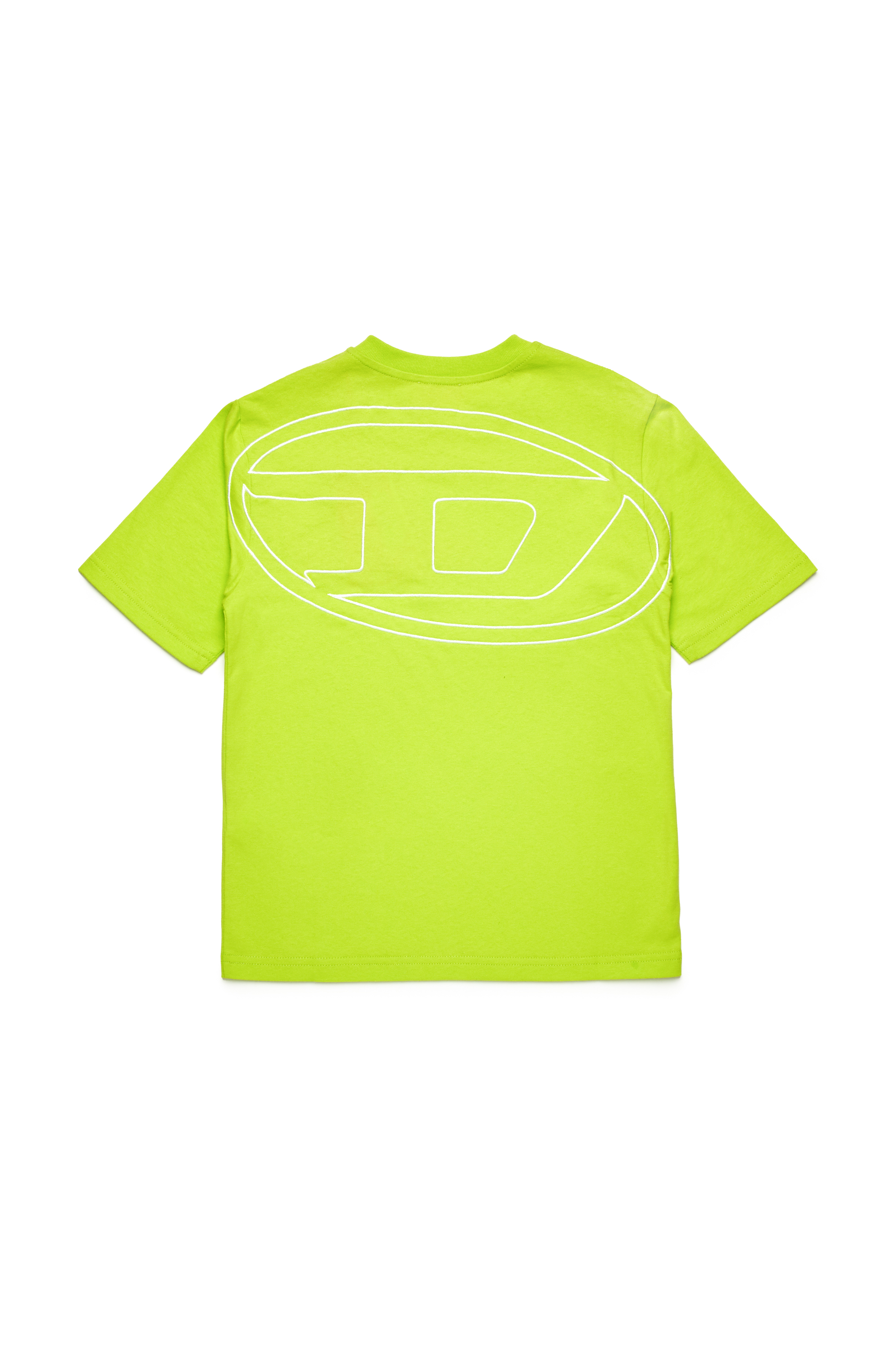 Diesel - TBOGGYMEGOVALD OVER, T-shirt con mega ricamo Oval D Uomo in Verde - 2