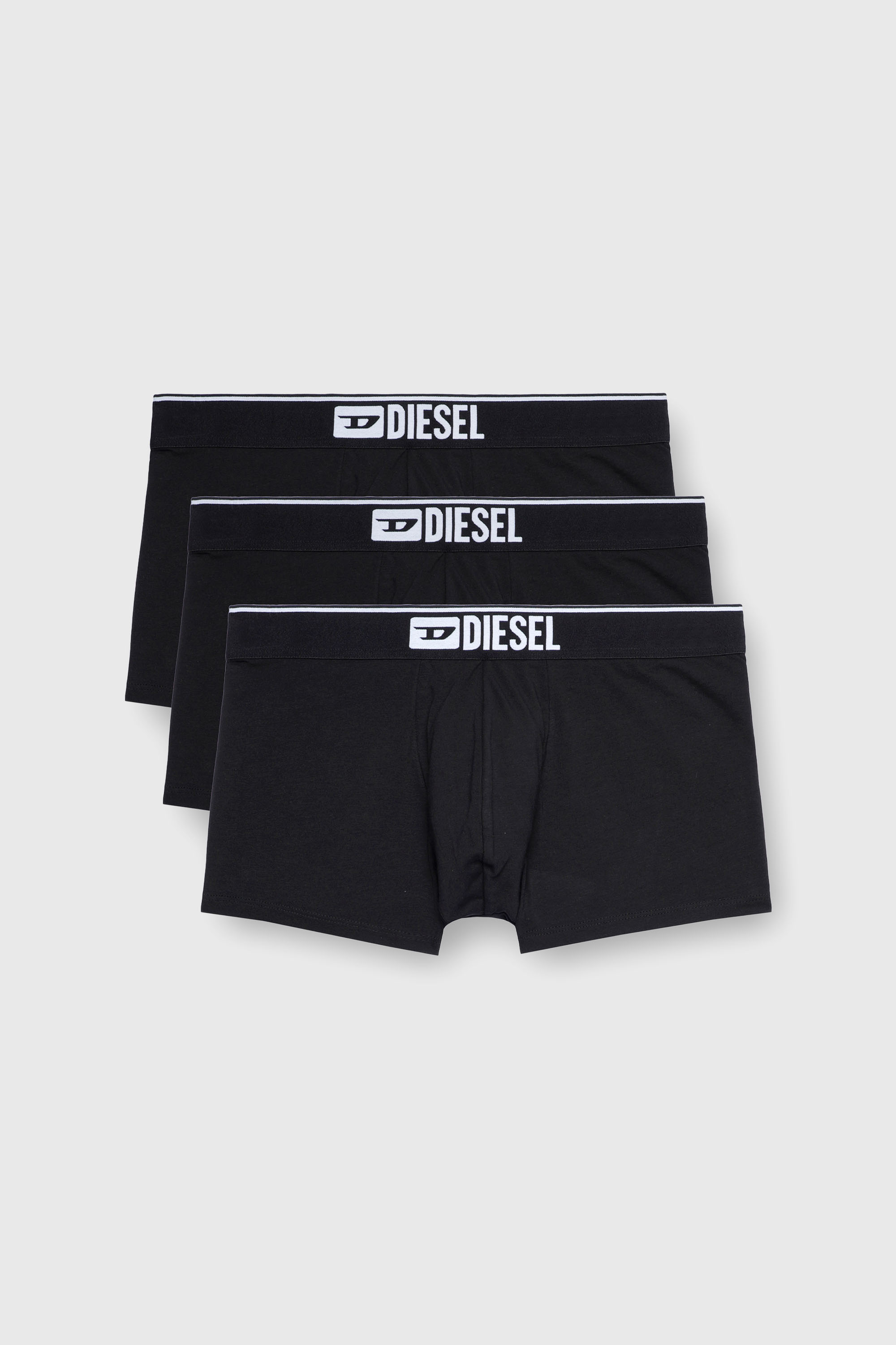 Diesel - UMBX-DAMIENTHREEPACK, Set da tre boxer tinta unita Uomo in Nero - 1