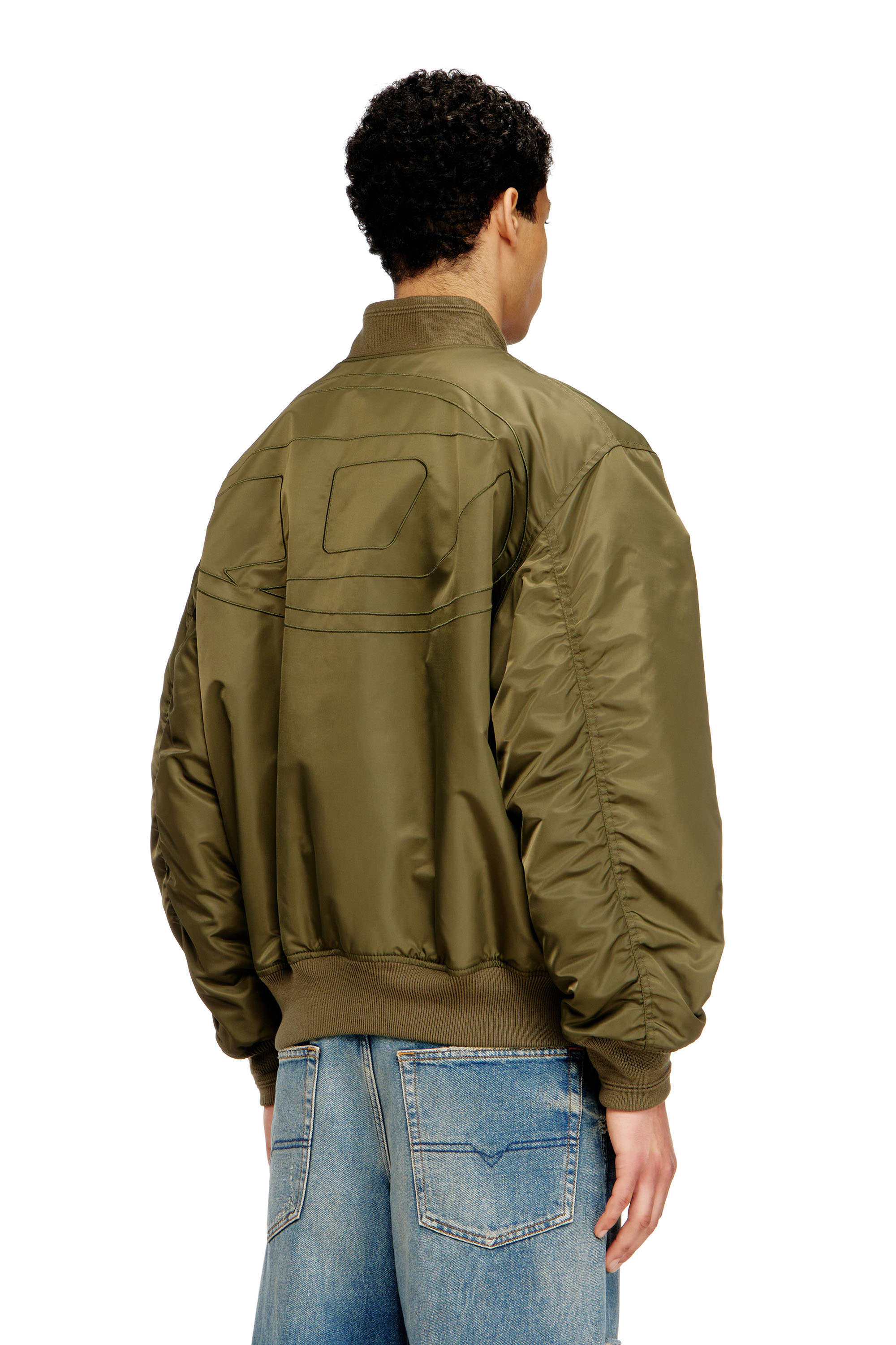 Diesel - W-TYPE-D1, Giacca bomber imbottita con ricamo Oval D Uomo in Multicolor - 4