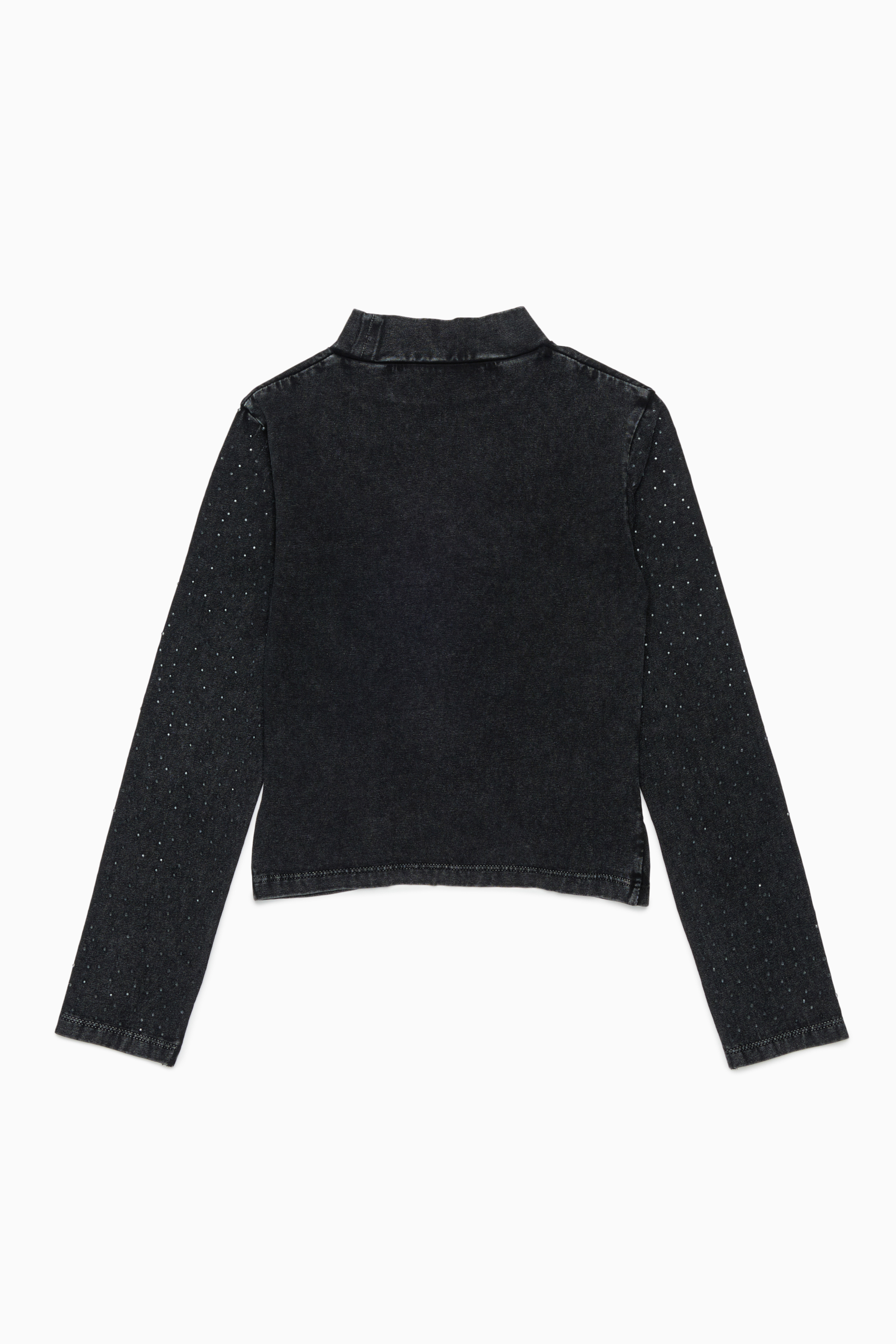 Diesel - TKNOT, Top con orlo twist e strass Donna in Nero - 2