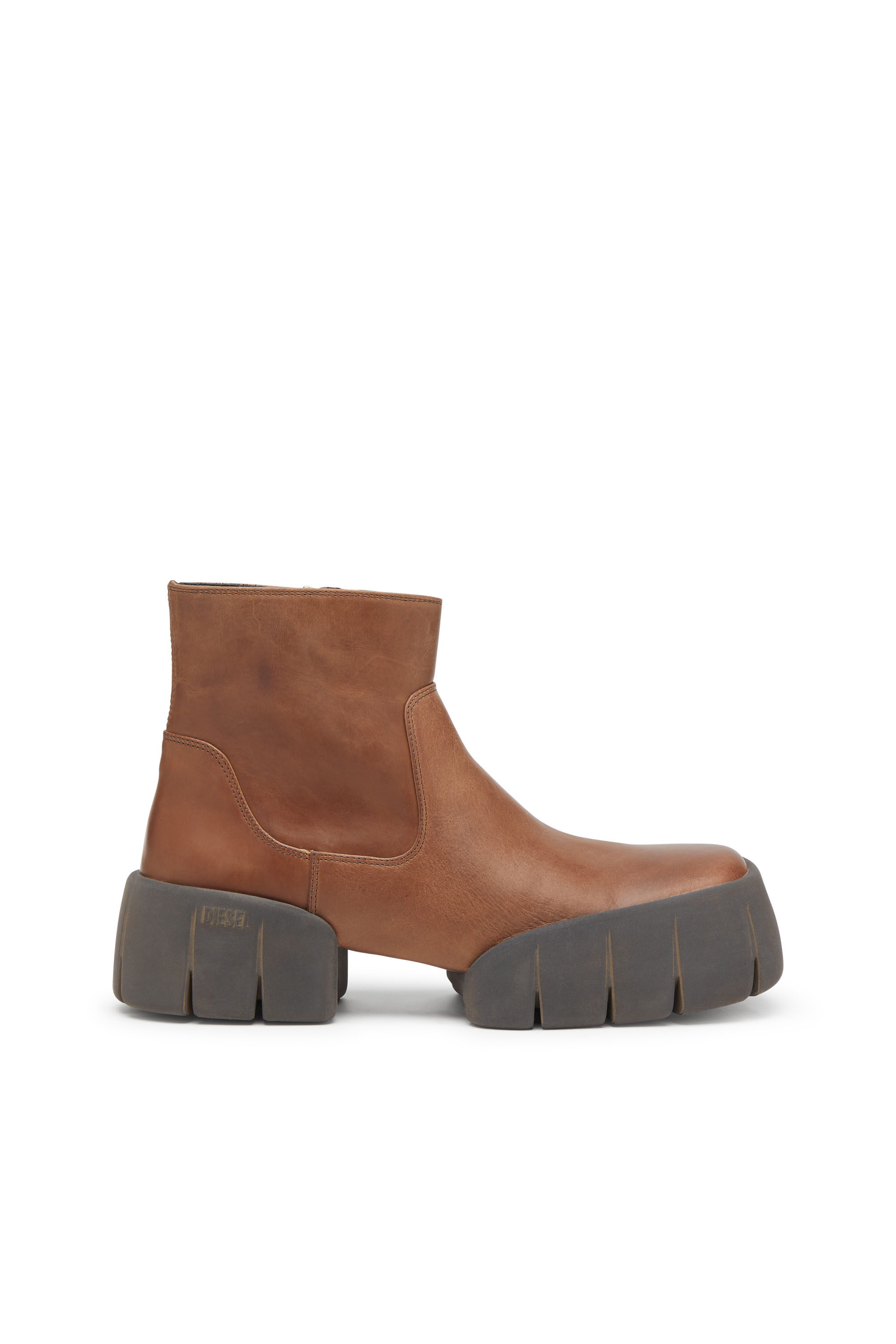 Diesel - D-TEX BT, D-Tex-Stivaletti in pelle oliata con suola divisa Uomo in Marrone - 1