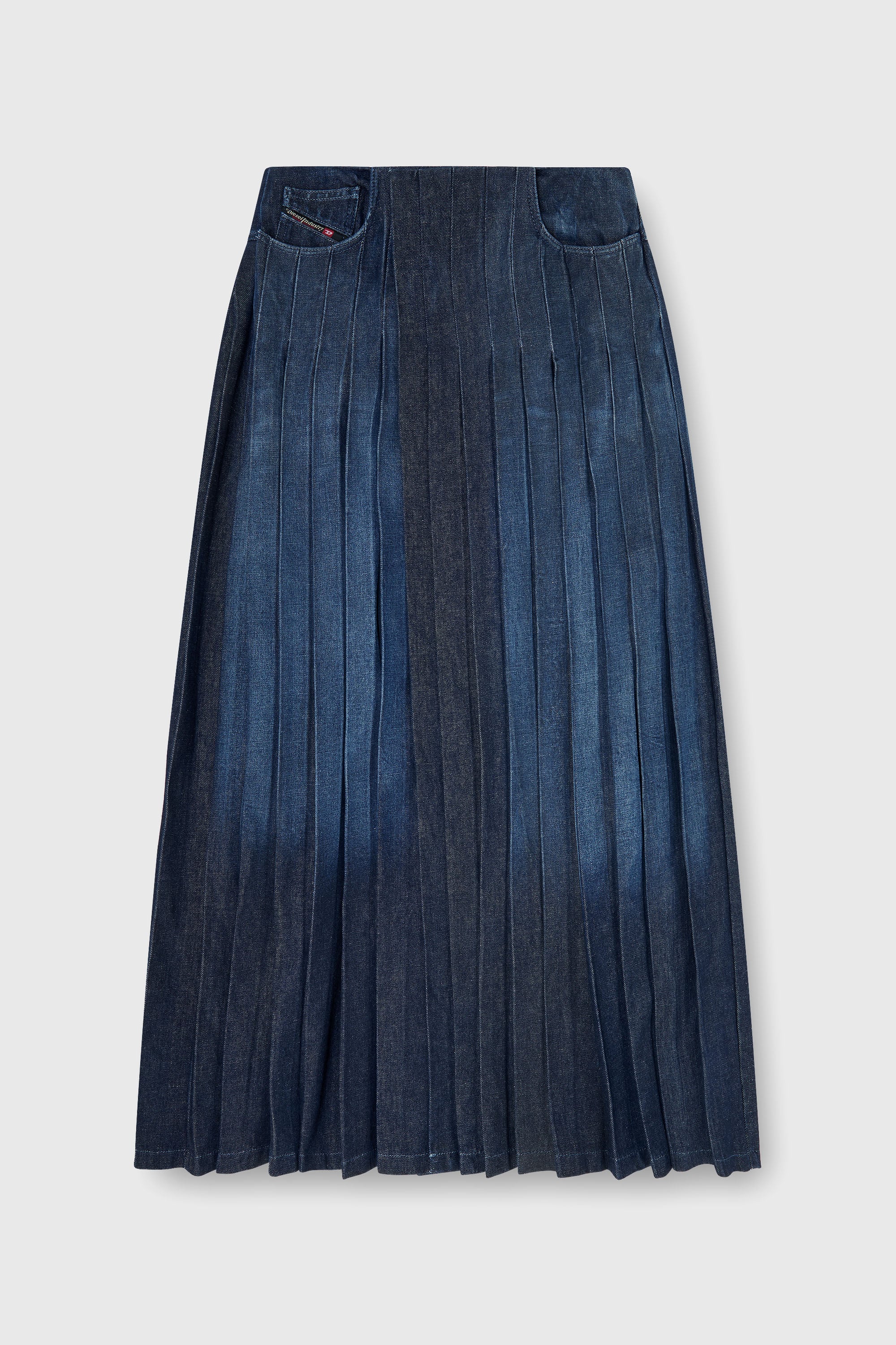 Diesel - D-QUILTY-FSJ1, Gonna lunga wrap in denim pliss&eacute; Unisex in ToBeDefined - 2