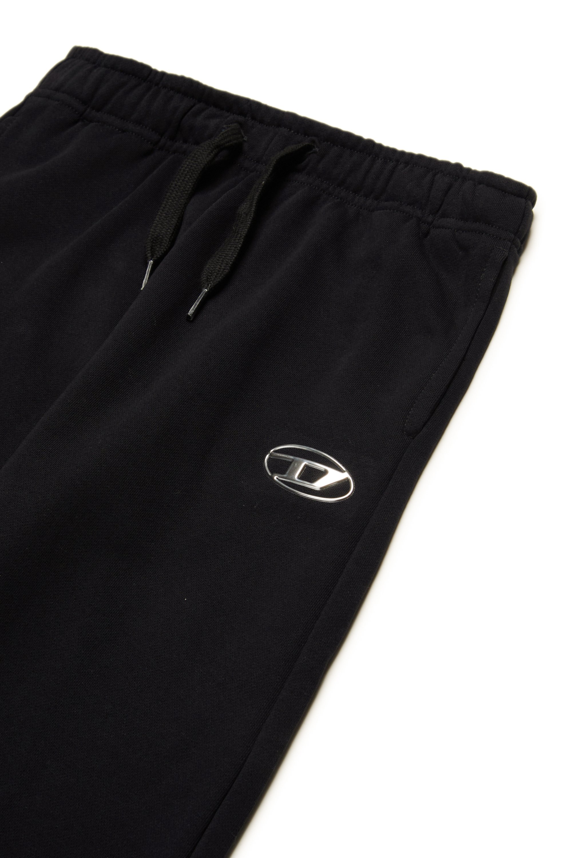 Diesel - PMACISD, Pantaloni tuta con logo Oval D effetto metallo Uomo in Nero - 3