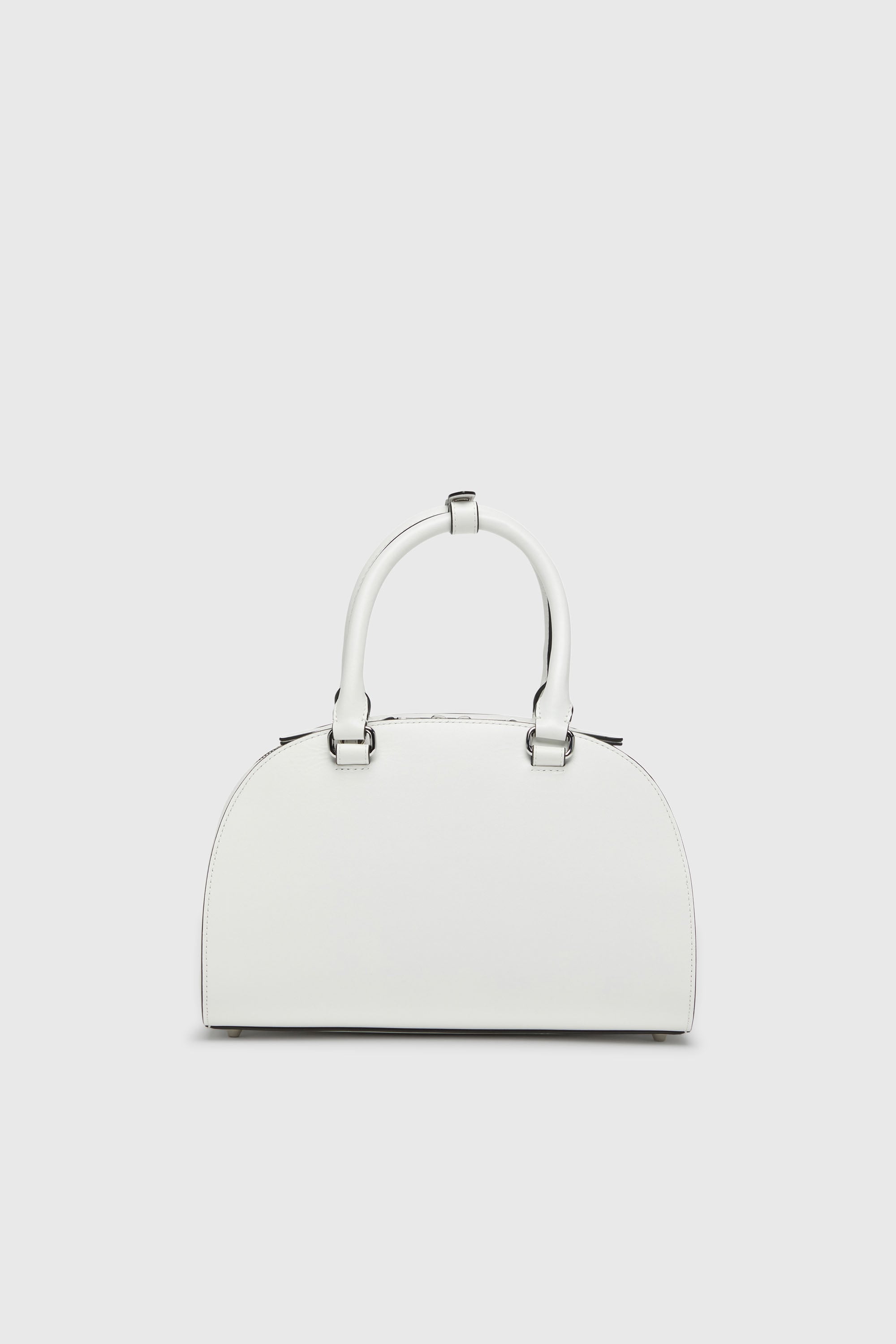 Diesel - 1DR DOME TOP HANDLE, 1DR Dome-Borsa bowling in pelle Donna in Bianco - 2