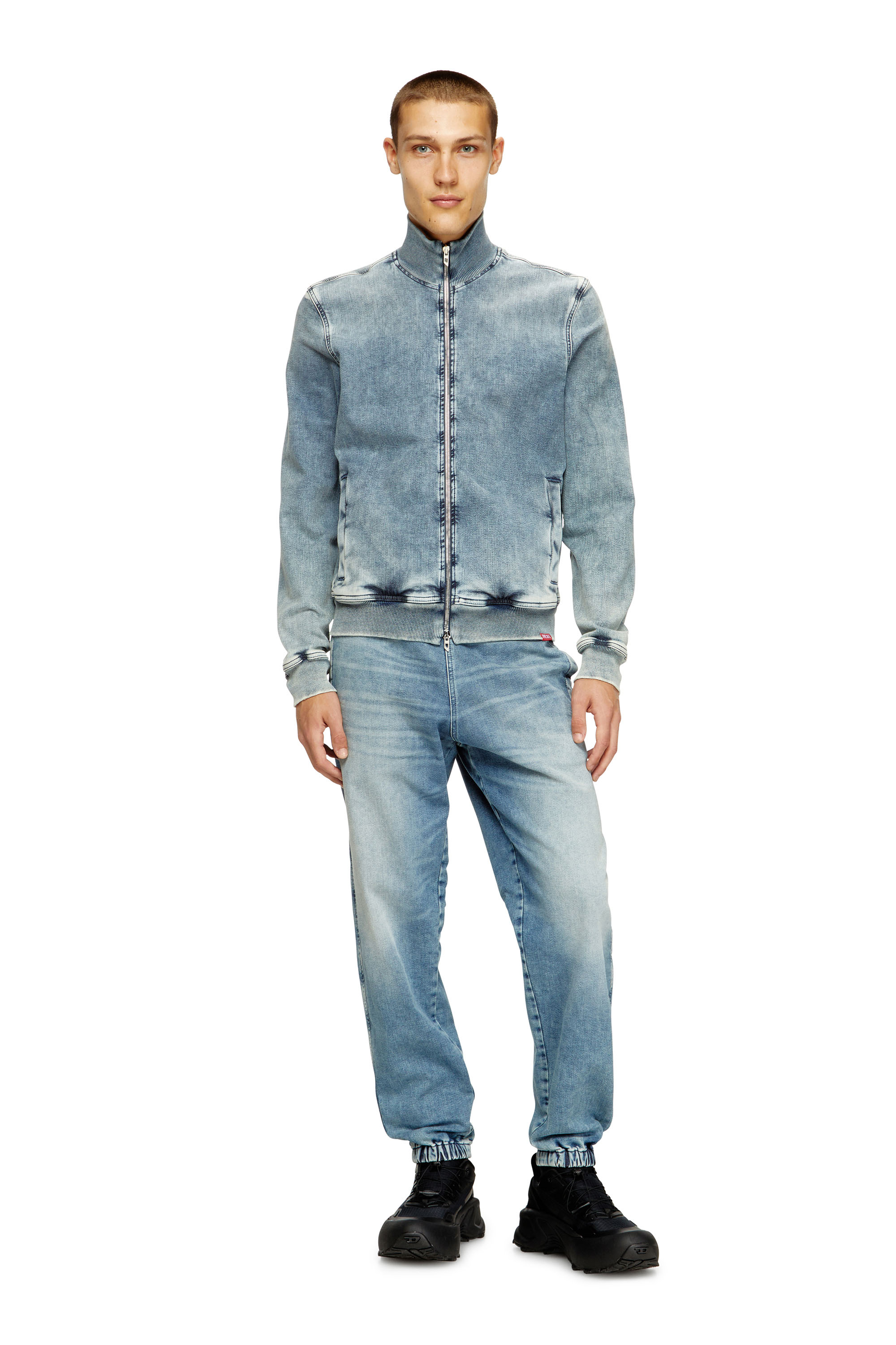 Diesel - Slim D-Labb Track denim 09M32 Unisex, Blu Chiaro - Image 1