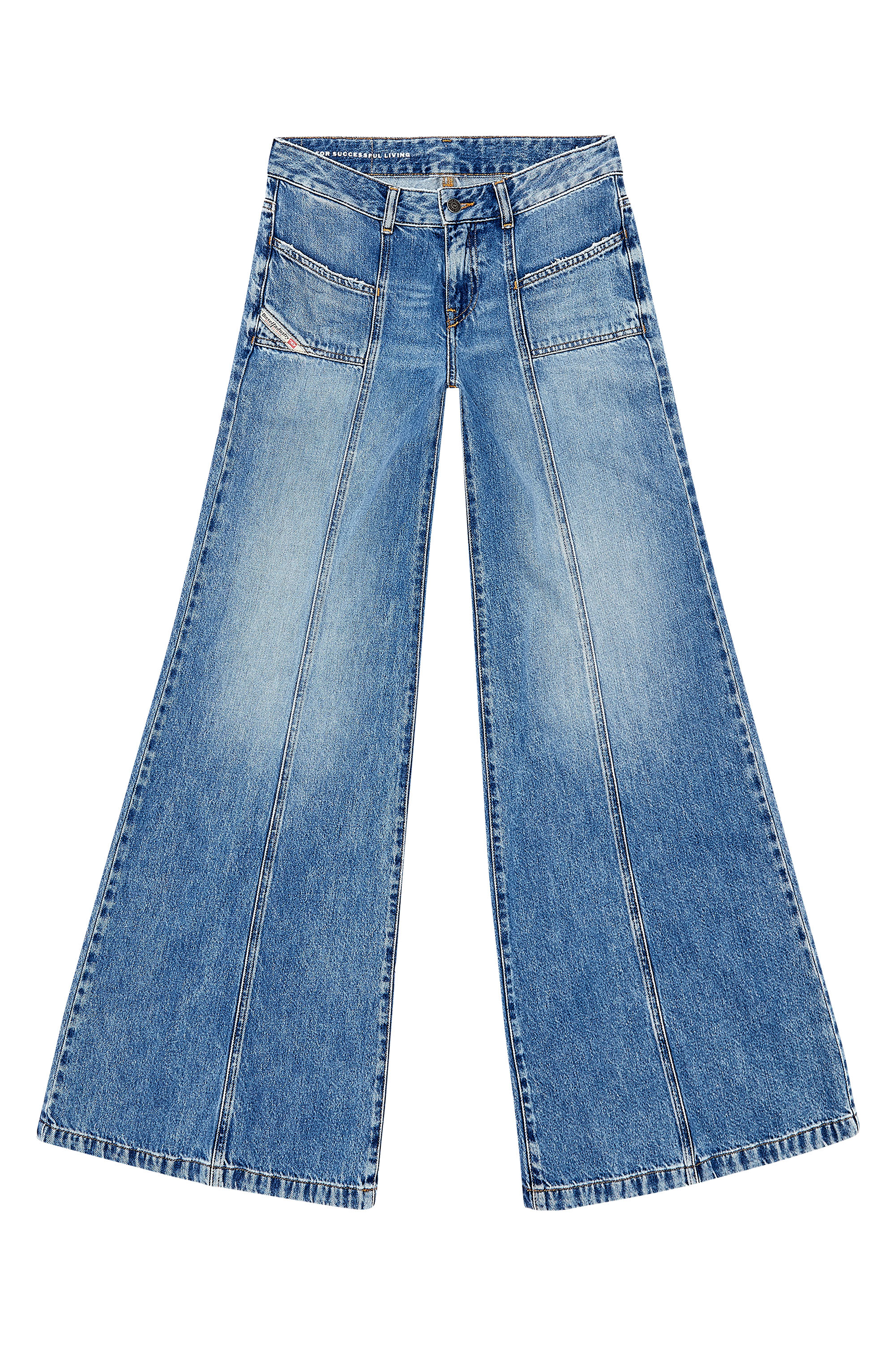 Diesel - Bootcut and Flare Jeans D-Akii 09H95, Blu medio - Image 5
