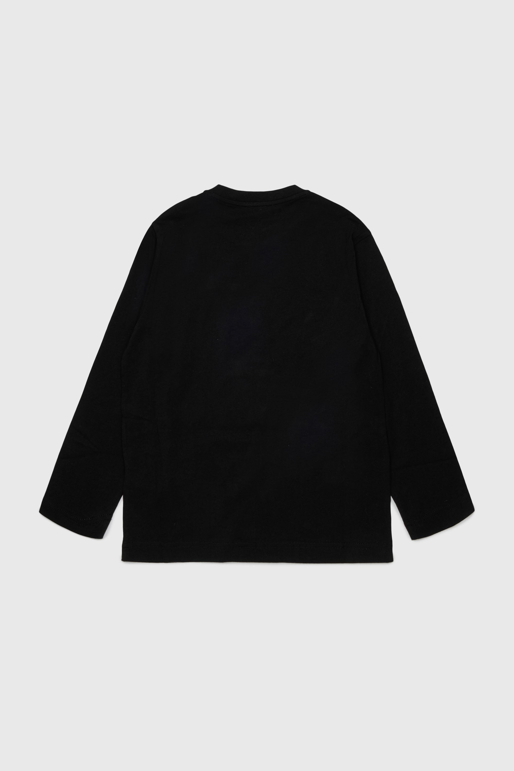 Diesel - TCIRCLELS OVER, T-shirt a manica lunga con logo Oval D Uomo in Nero - 2