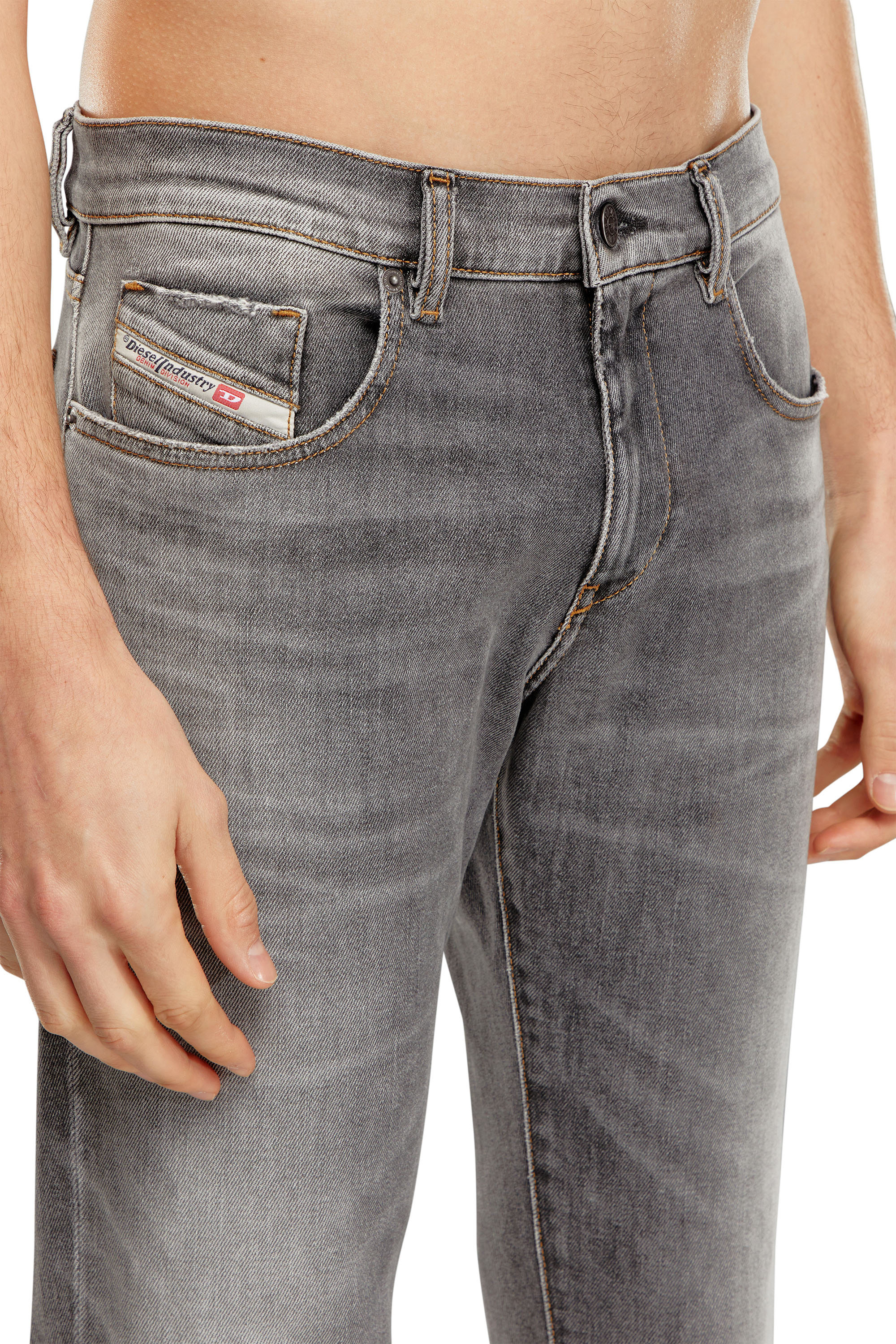 Diesel - Slim Jeans 2019 D-Strukt 09H44, Grigio - Image 3