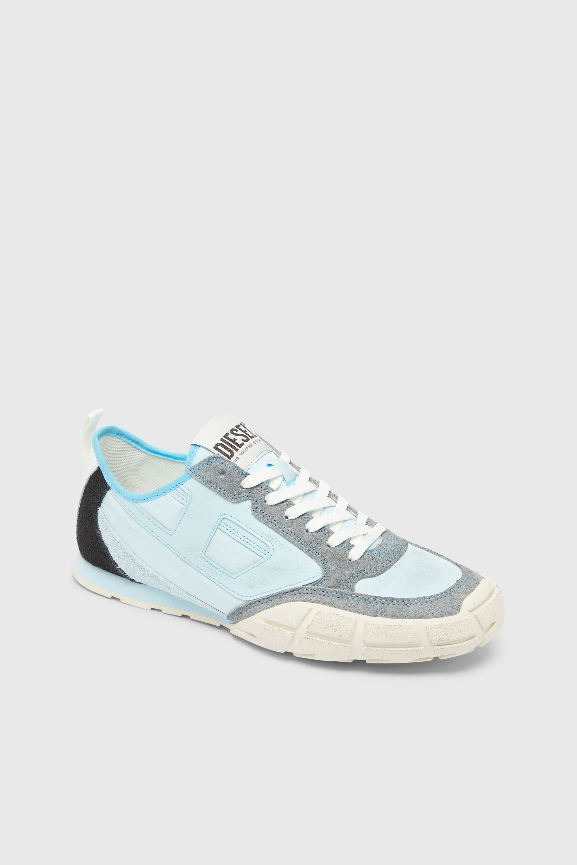 Diesel - S-PAGODHA LOW, S-Pagodha - Sneakers in pelle e nylon Uomo in Blu - 6