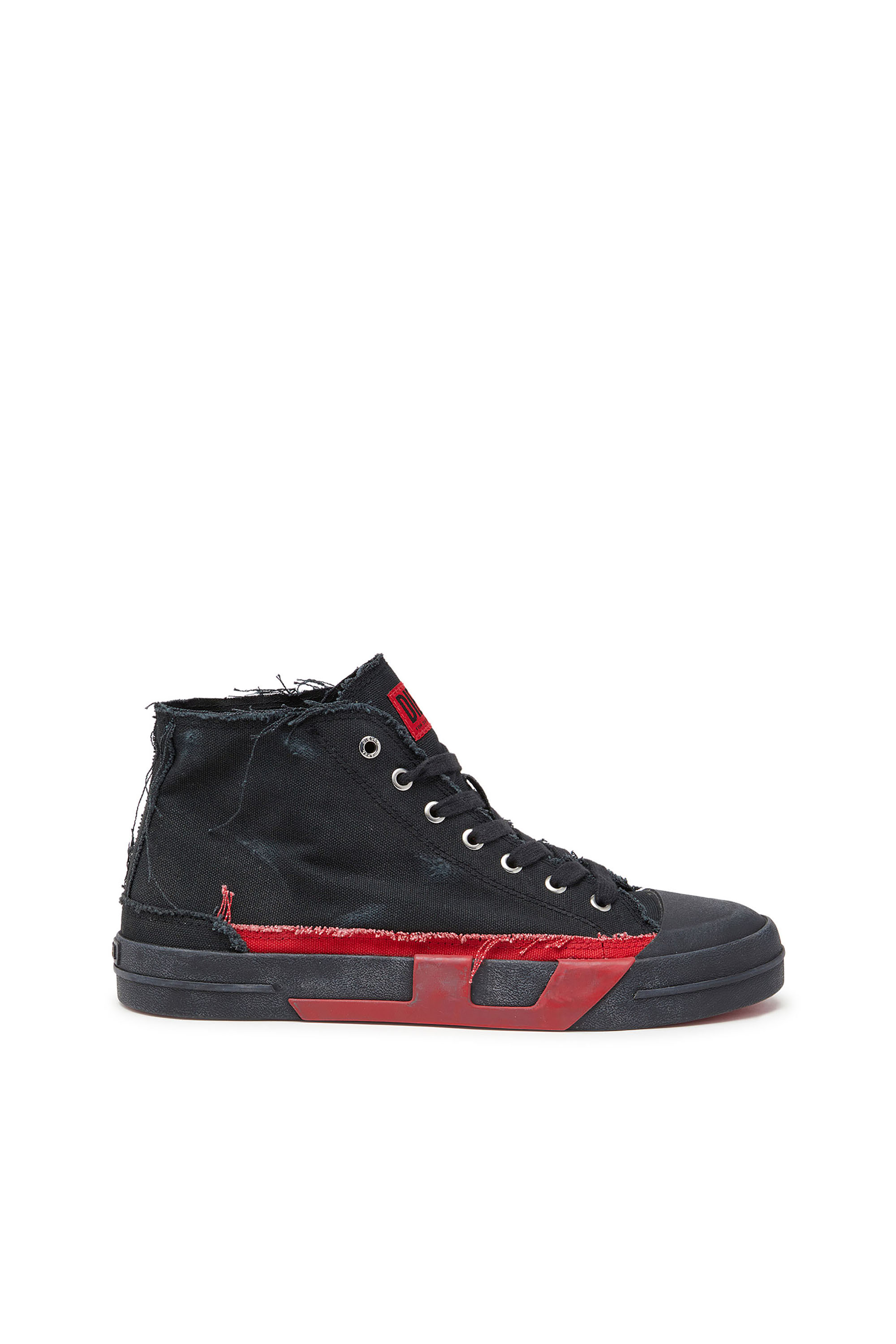 Diesel - S-D-VERSE MID II, Sneaker high-top in canvas distressed Uomo in Multicolor - 1