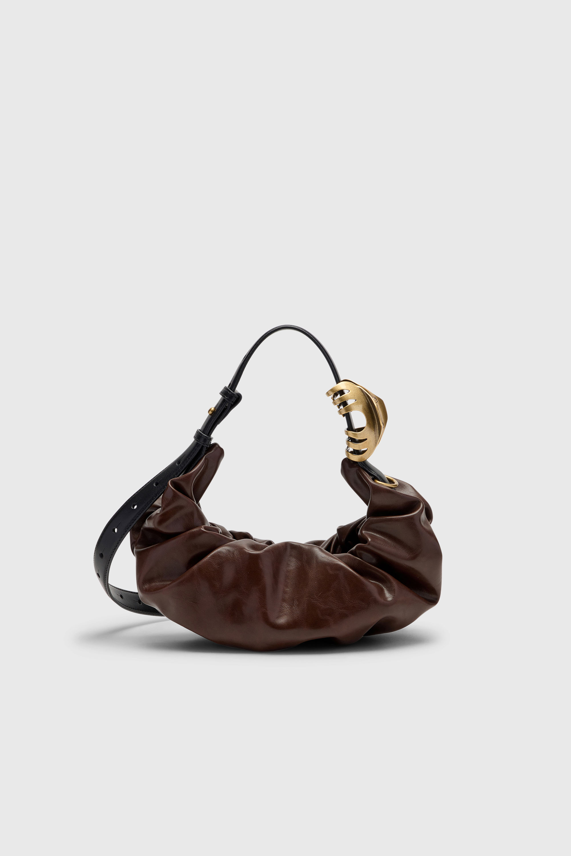 Diesel - GRAB-D HOBO S, Grab-D-Borsa hobo piccola arricciata Donna in Marrone - 3