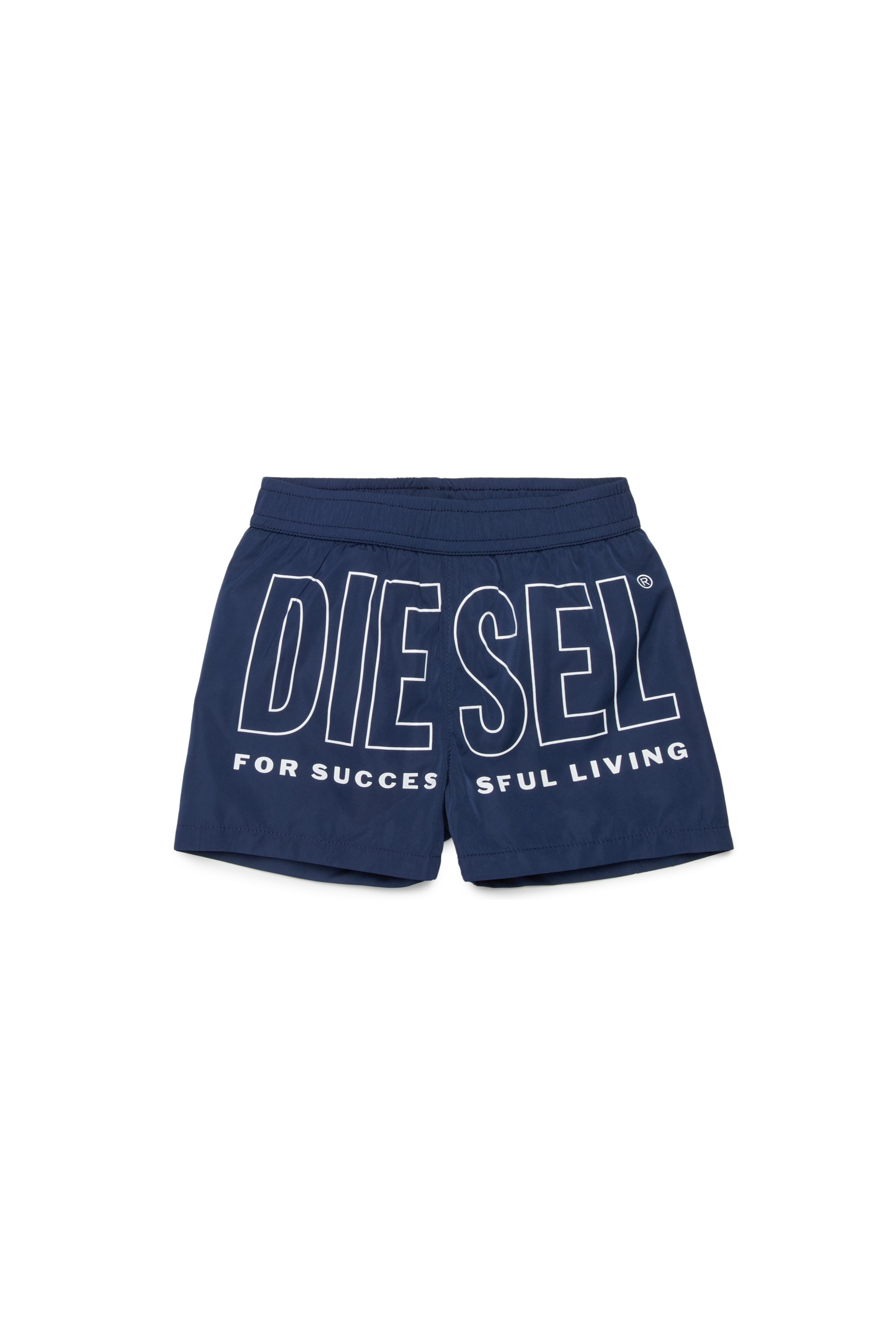 Diesel - MISITB, Shorts da nuoto con maxi stampa Biscotto Uomo in Blu - 1