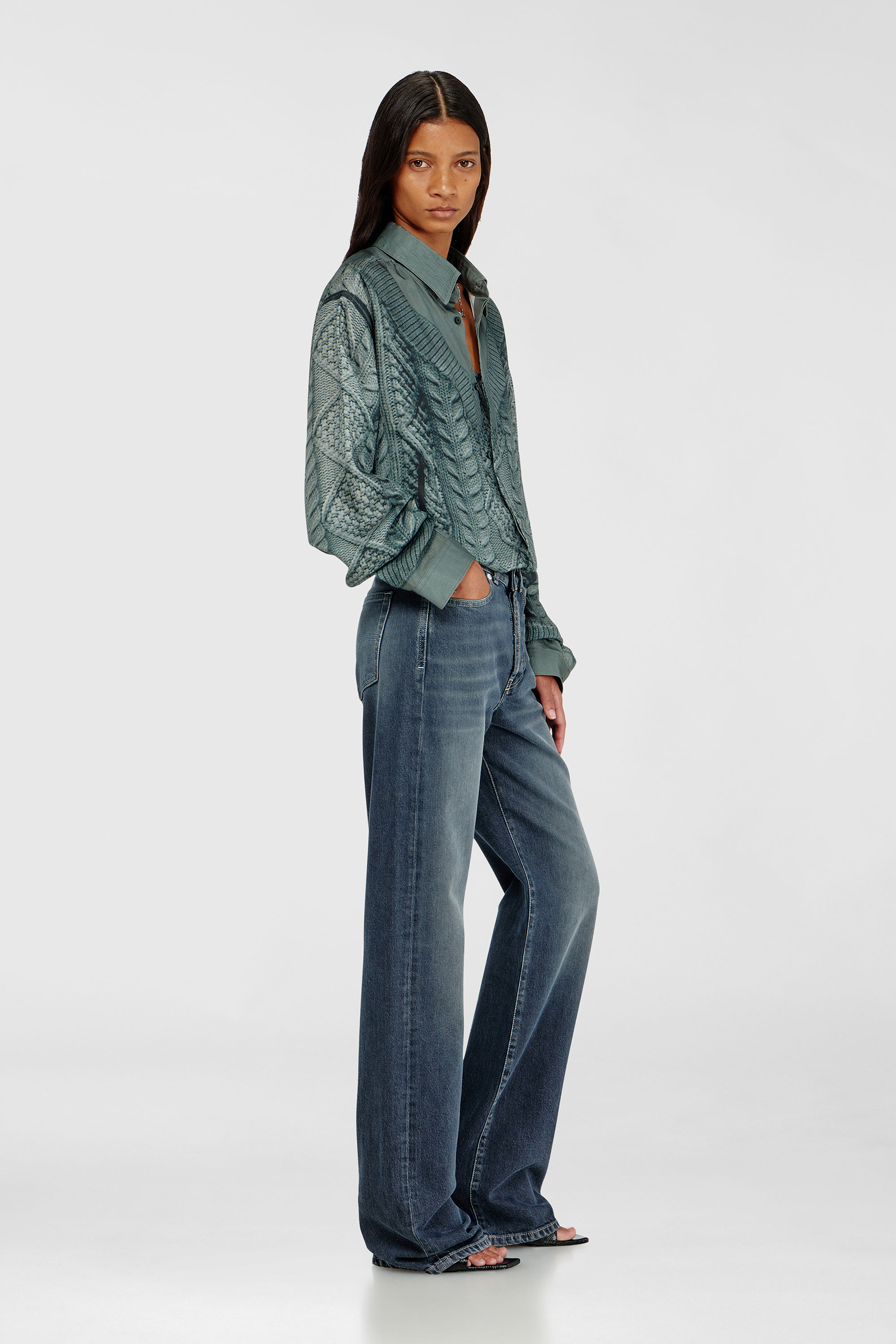 Diesel - Regular Jeans 1971 D-Sent 007EI Donna, Blu Scuro - Image 2