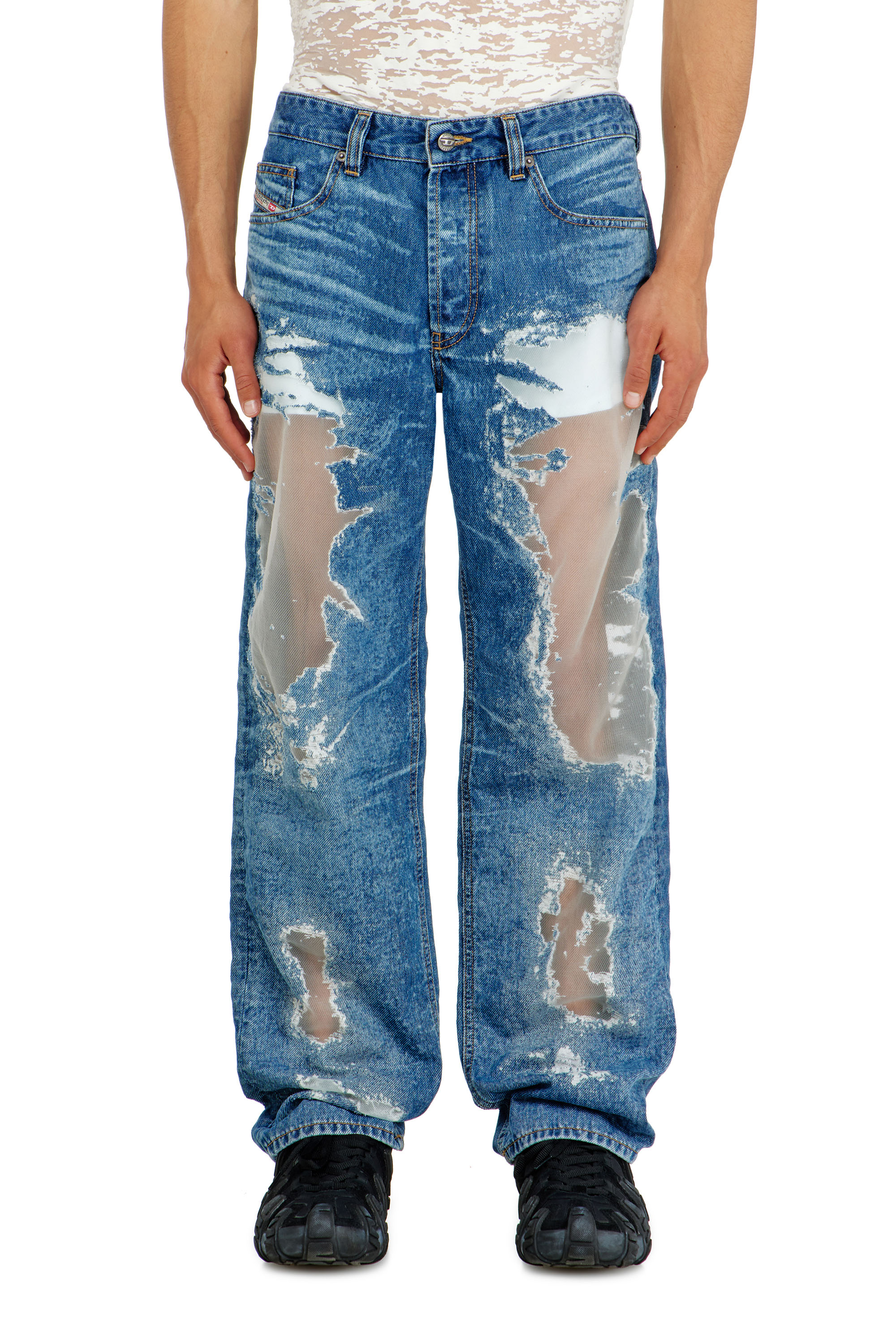 Diesel - Man's Regular Jeans 2024 D-Macs 068ZH, Medium blue - 1